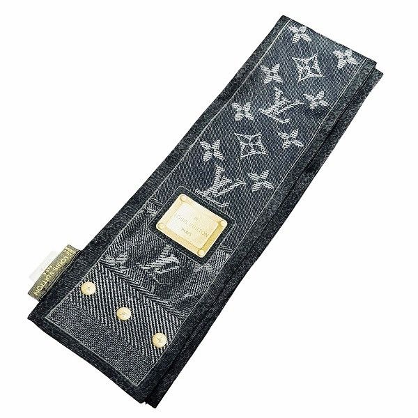 Louis Vuitton Louis Vuitton Bandeau New Denim Silk Scarf Textile Scarf M72338 DUTY FREE for USA