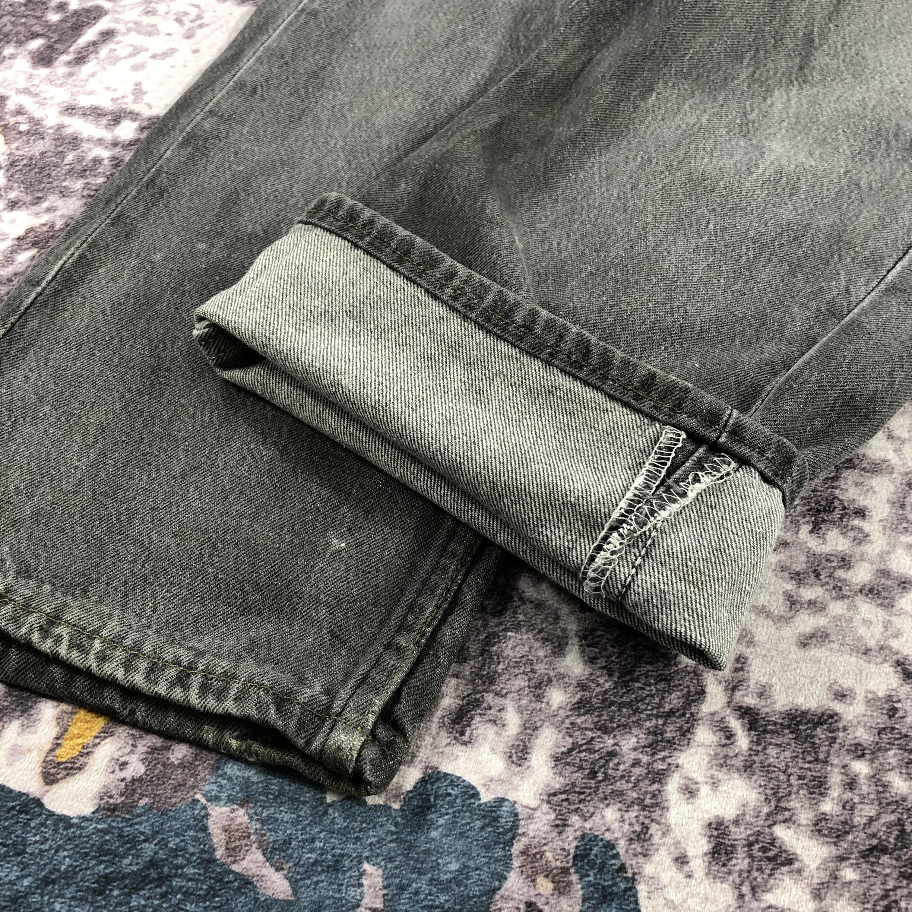 Levi's Vintage 90s Levis 501 Faded Black Jeans-JM2355 Size US 37 - 9 Thumbnail