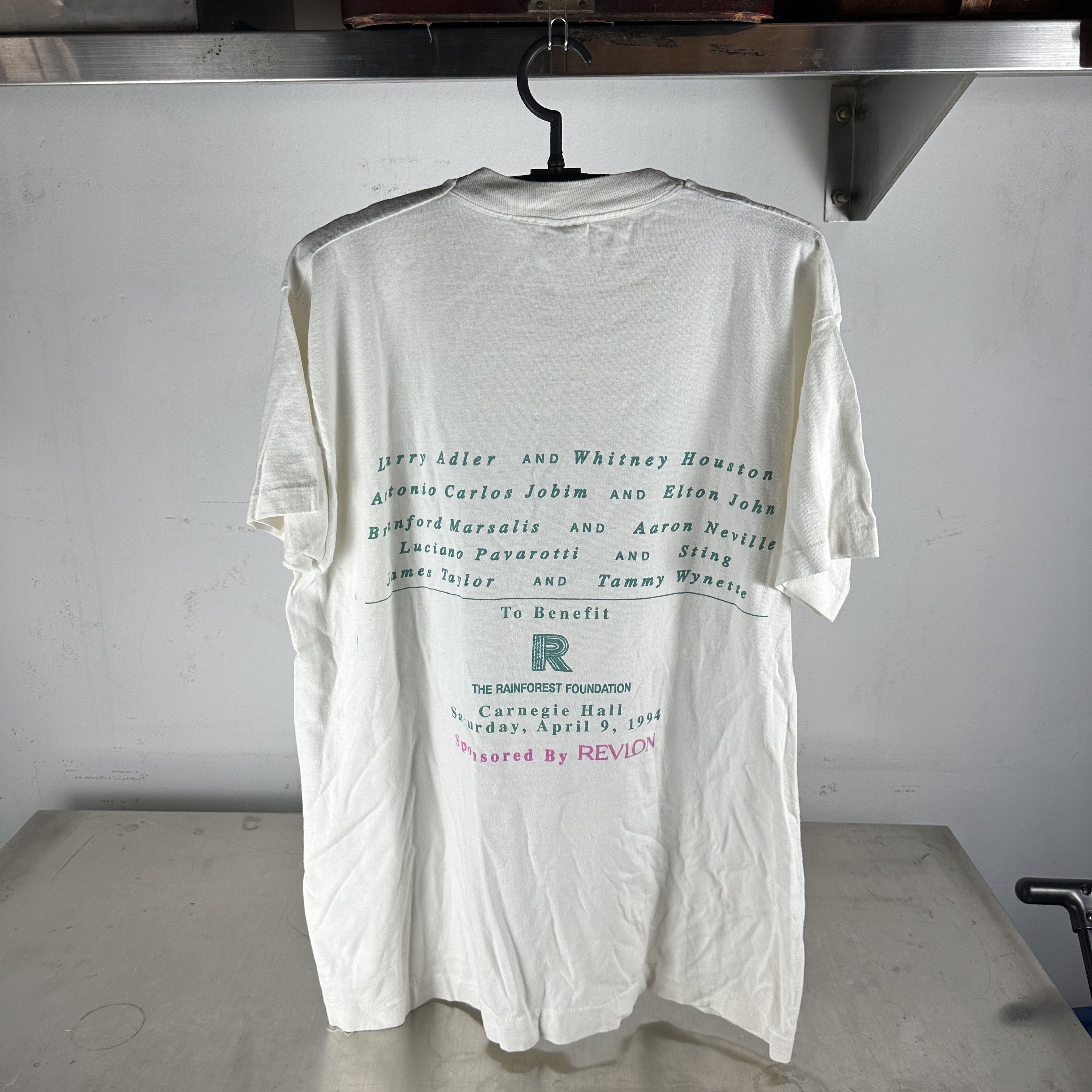 Vintage 1994 Whitney Houston Elton John The Rain Forest Concert Tee Size US XL / EU 56 / 4 - 4 Thumbnail