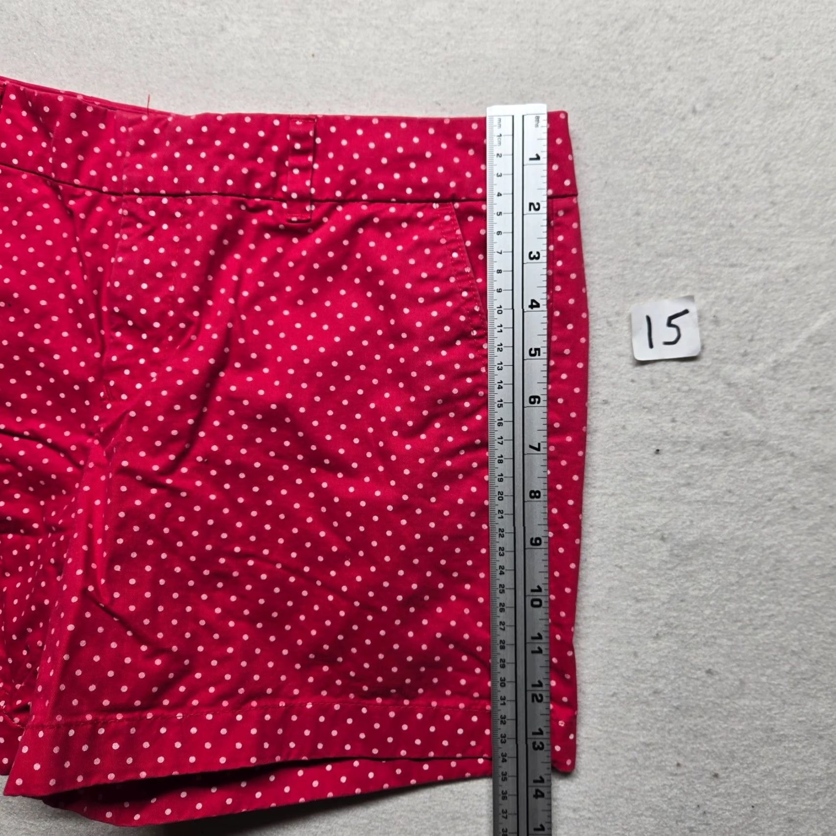 Tommy Hilfiger Tommy Hilfiger Red Poka Dot Shorts Adult Women's Size 8 - Red Solid Pockets Cotton Casual Summer 8 Womens Size 30" / US 8 / IT 44 - 4 Thumbnail