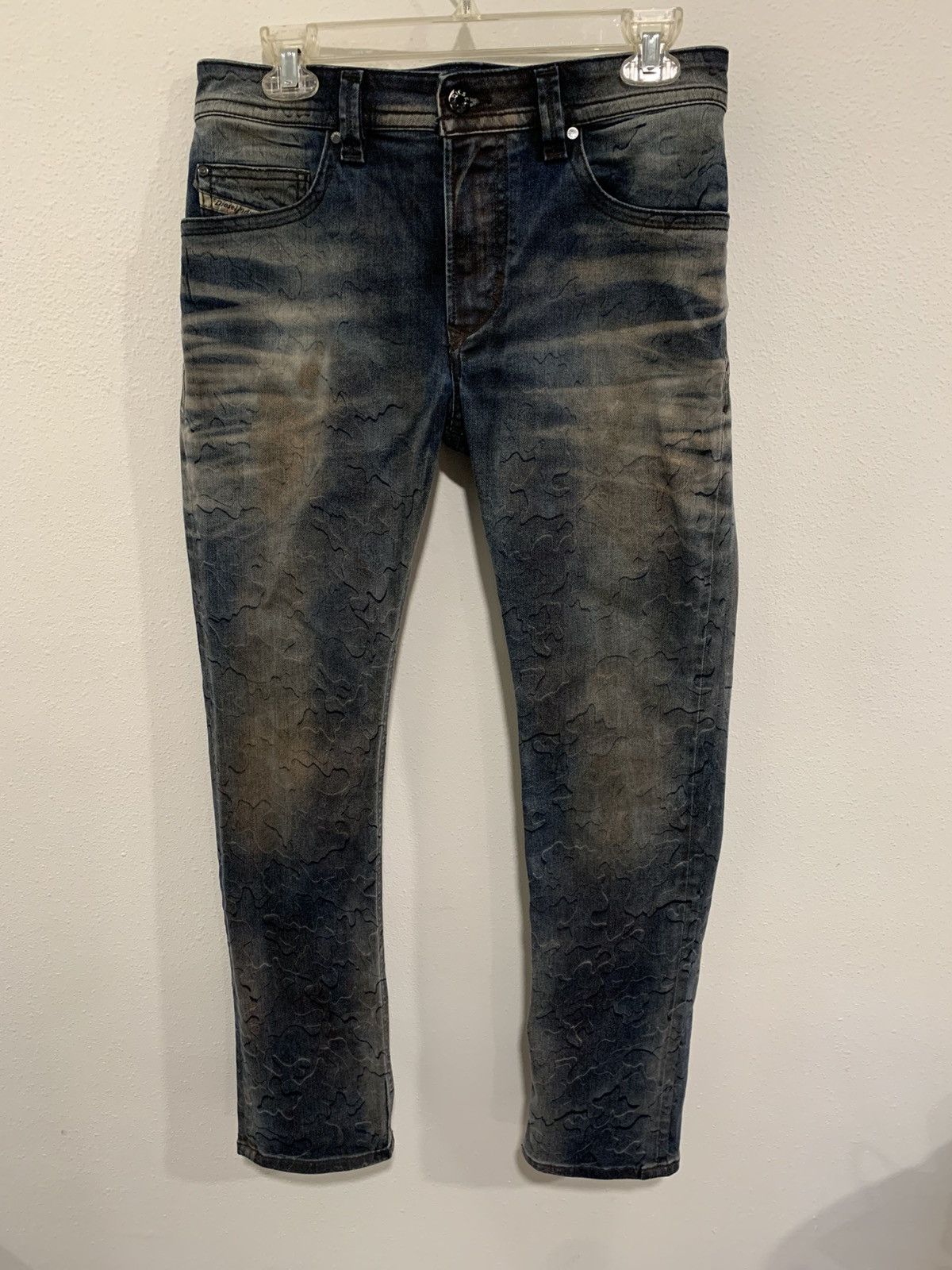 Diesel diesel blue skinny camo graphic jeans Size US 31 - 1 Thumbnail