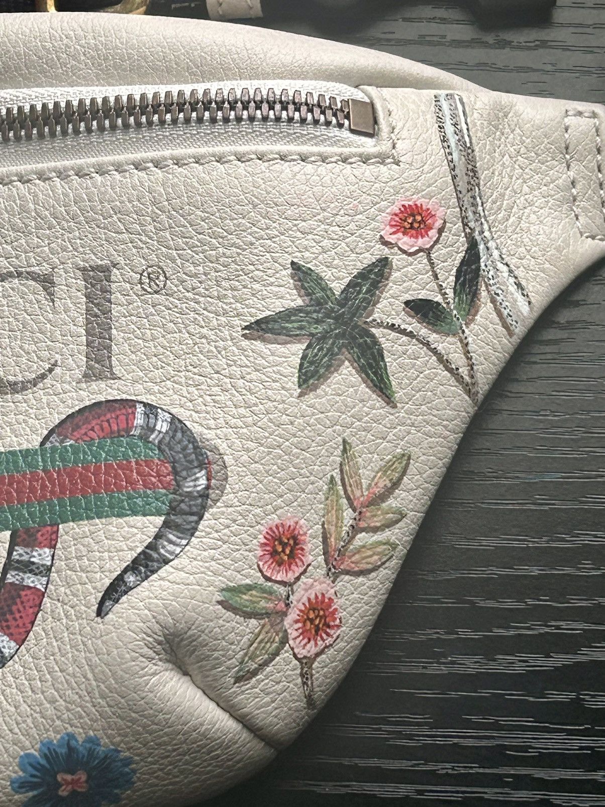 Gucci Super Rare Gucci snake logo flora belt bag Size ONE SIZE - 4 Thumbnail
