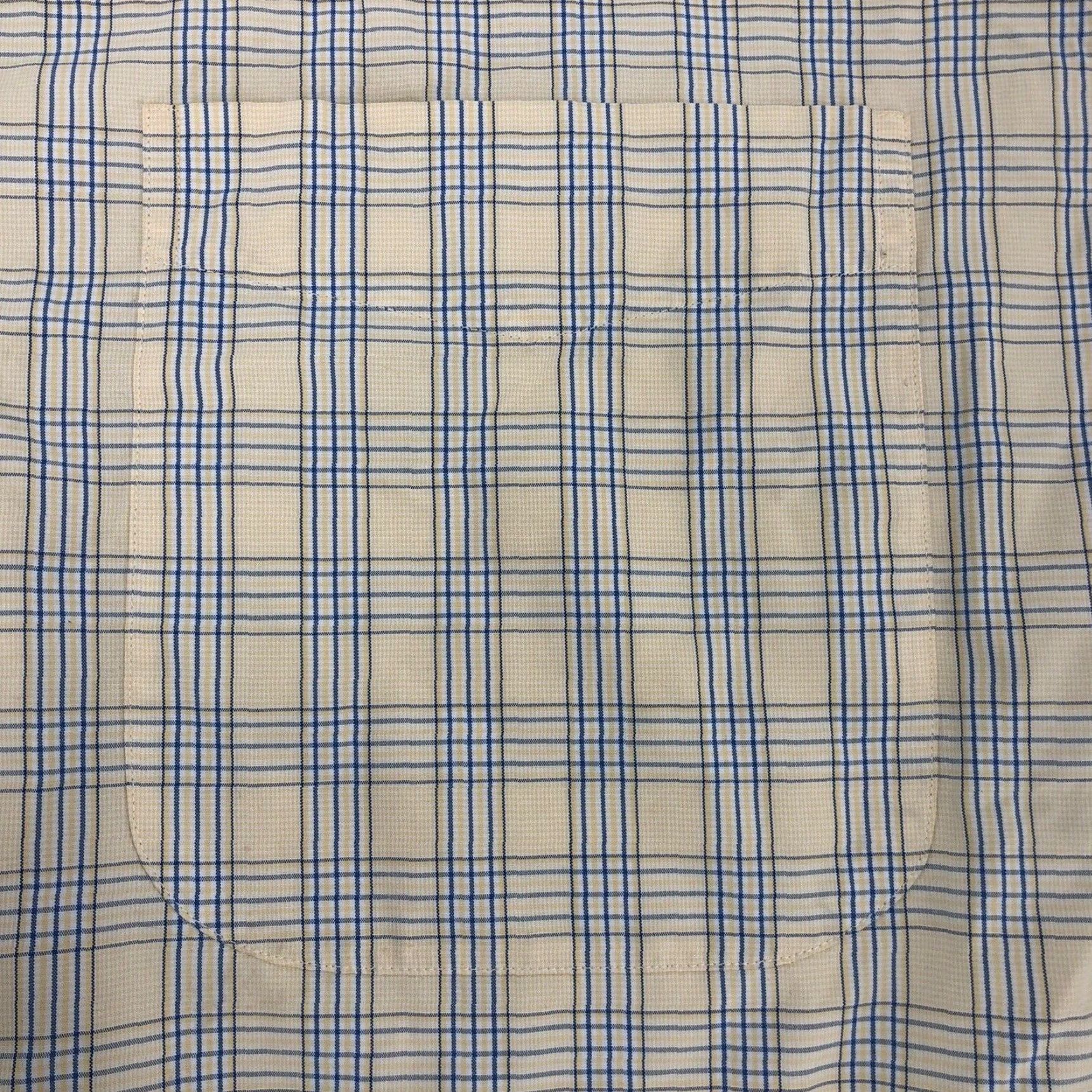 Nordstrom VINTAGE Nordstrom Shirt XL Yellow Blue Plaid Button Up Wrinkle Free 100%Cotton STAIN Mens XL Yellow Plaid Han Rhine? Size US XL / EU 56 / 4 - 7 Thumbnail