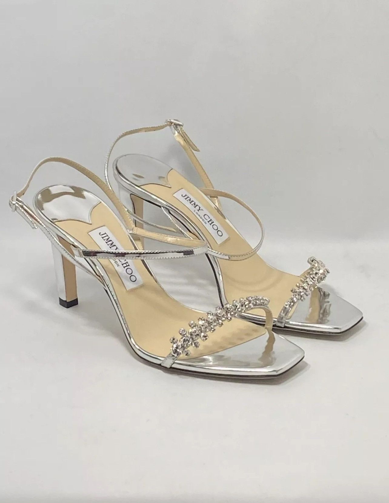 Jimmy Choo Jimmy Choo Meira Embellished Patent Leather Sandals size 39 Size US 9 / IT 39 - 6 Thumbnail