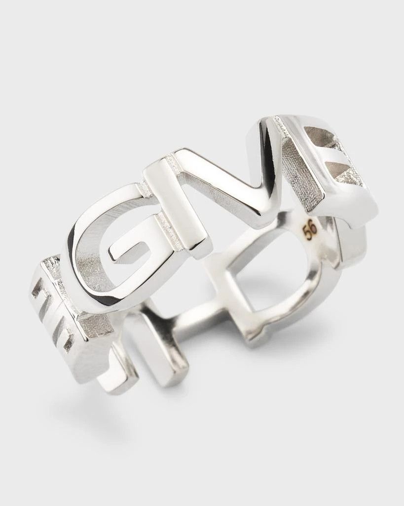 Givenchy o1n1vont0326 Size:62/Letters Silvery Band Ring in Silver Size ONE SIZE - 3 Thumbnail