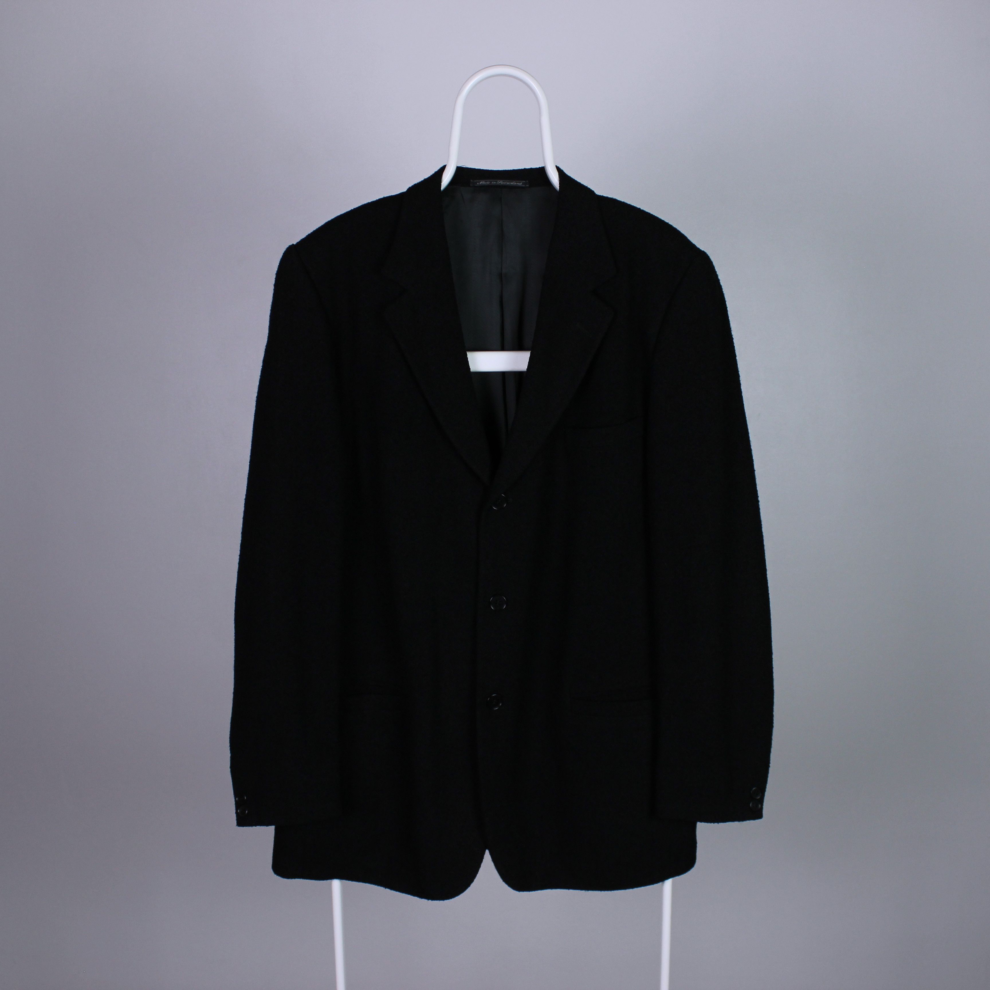 Versace Versace blazer wool black teddy L XL vintage v2 Size 50R - 2 Thumbnail