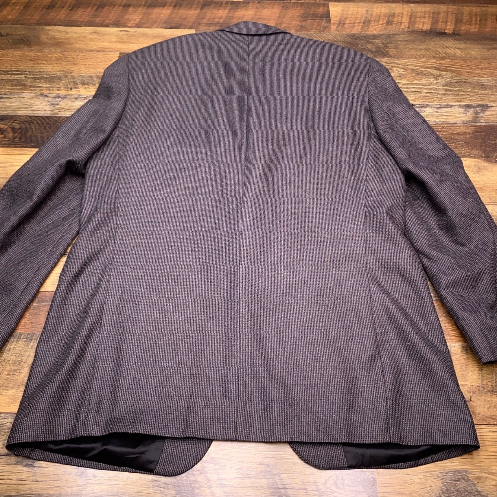 Ralph Lauren VINTAGE Ralph Lauren Sport Coat Blazer Wool Blue 46R Men Single-Breasted Notch Lapel 2-Button Plaid Dress Coat Jacket Size 46R - 2 Thumbnail