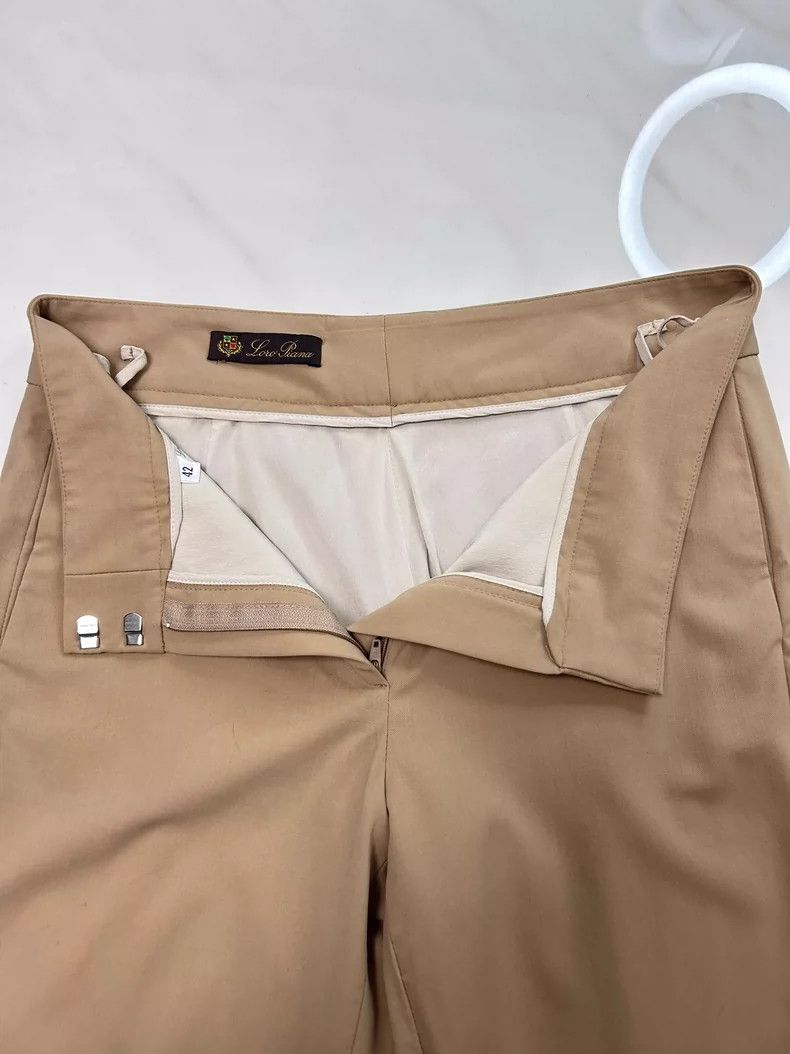 Loro Piana LORO PIANA Lamb and silk double legged trousers. Casual tr Size US 26 / EU 42 - 4 Thumbnail