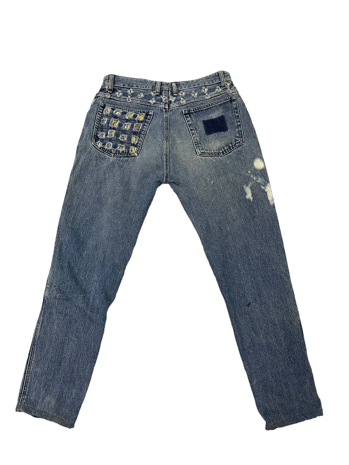 Japanese Brand Full Distress Jeans Vtg Unknown Brand Tapered 7🟦8 Size US 34 / EU 50 - 11 Thumbnail