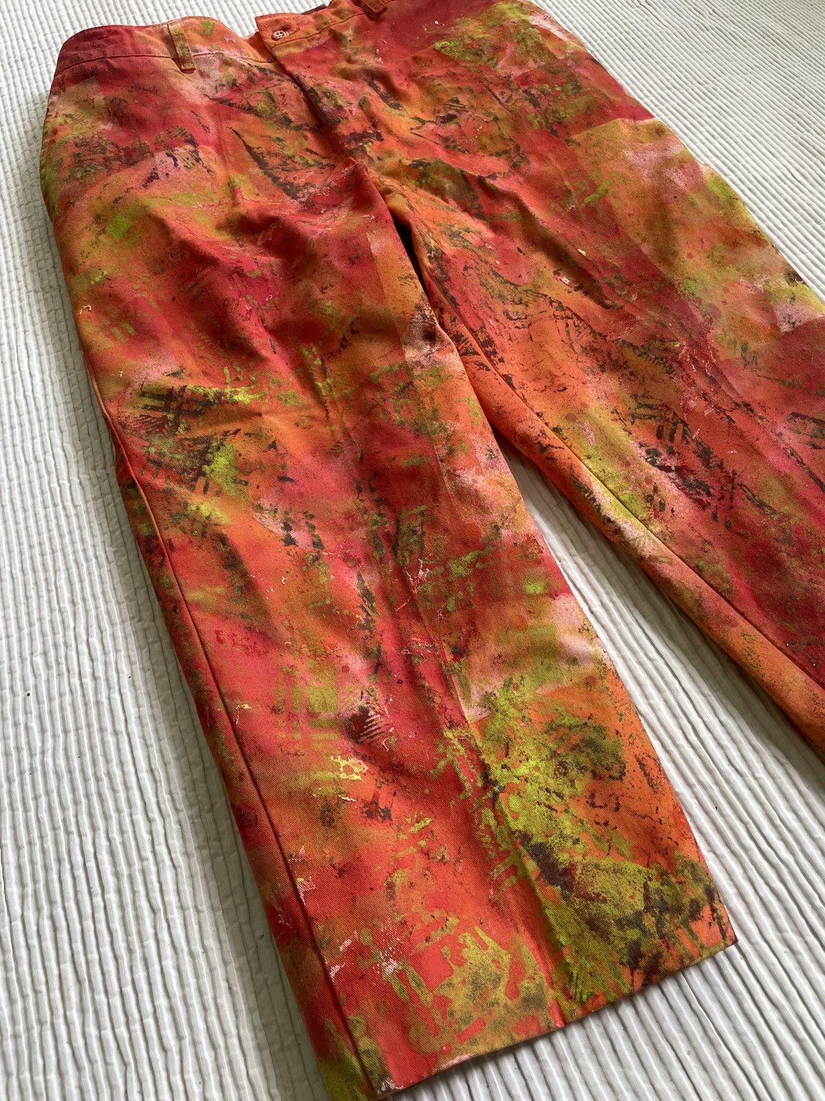 Handmade Ugly Madras Hand Painted Camo Pants Size US 32 / EU 48 - 9 Thumbnail