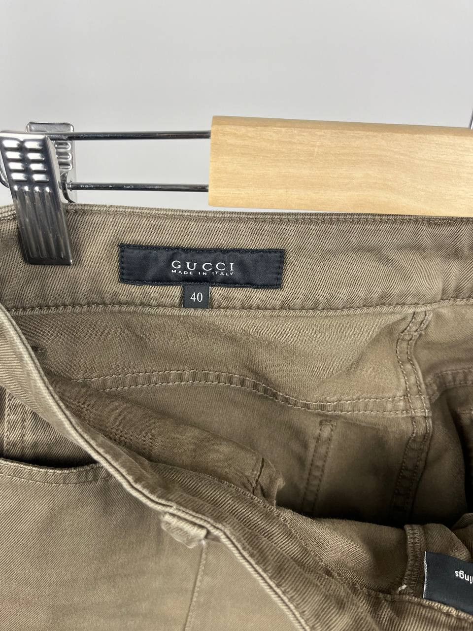 Gucci GUCCI 2011 Archival Khaki Skinny Pants - IT 40 / US 4 Size 40" / US 18 - 7 Thumbnail