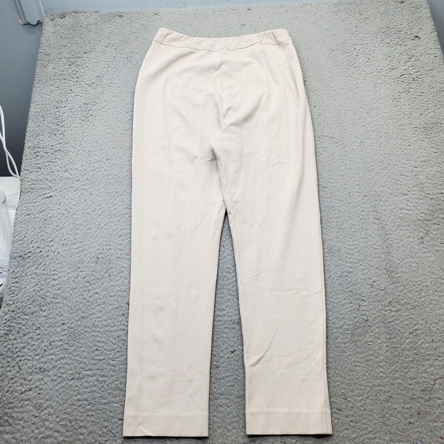 Soft Surroundings Soft Surroundings Pants Women's M Ponte Tan Stretch Seamed Front Waistband Brown Inseam 27" Flat Front Casual Womens Size M Size 32" / US 10 / IT 46 - 2 Thumbnail