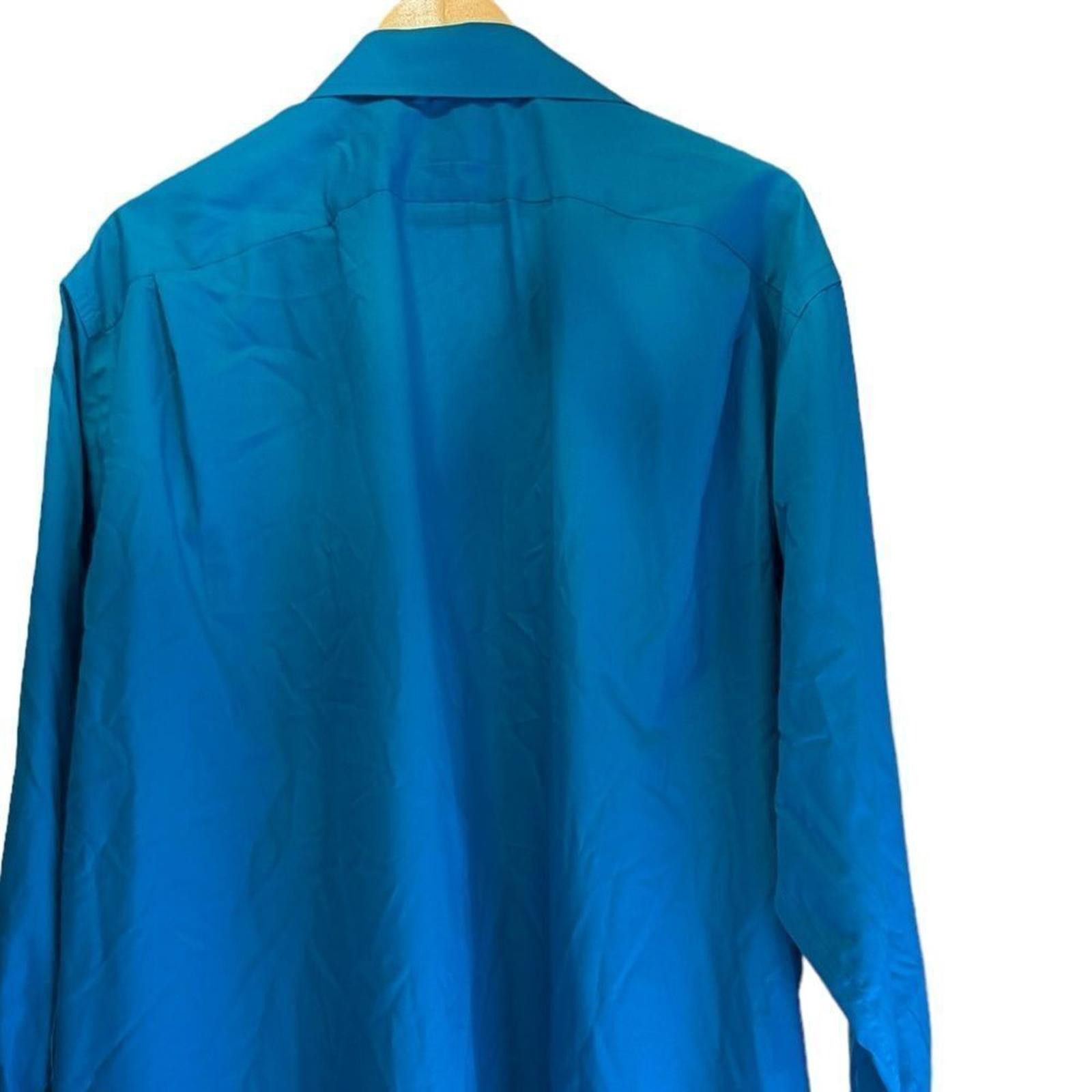 Lands' End Lands End Turquoise Wrinkle Free Broadcloth Shirt Size 18x35 Size US M / EU 48-50 / 2 - 11 Thumbnail