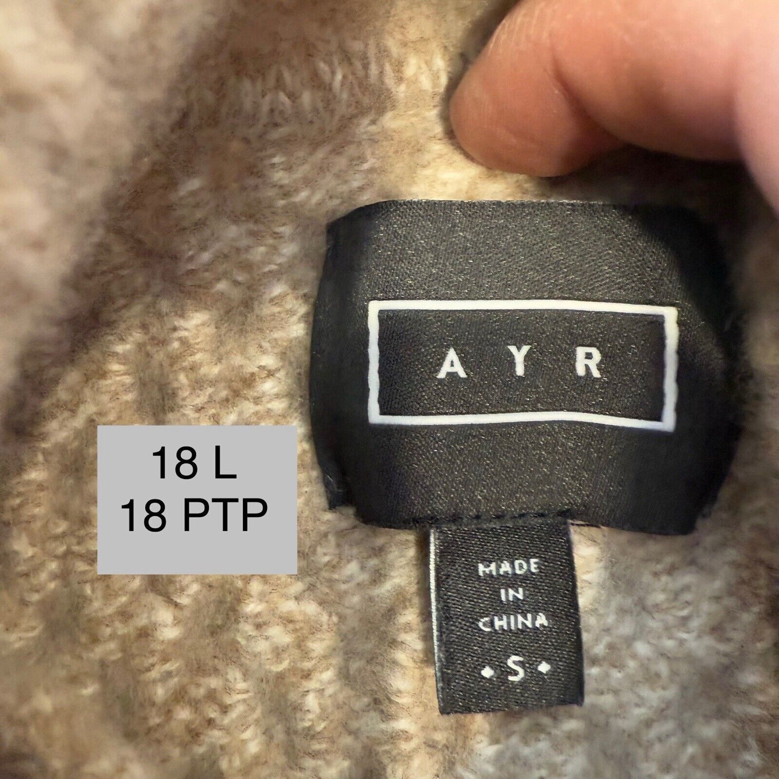 Aviator Nation AYR Le Square Sweater Women's S Oatmeal Wool Knit Glam Boho Size S / US 4 / IT 40 - 7 Thumbnail