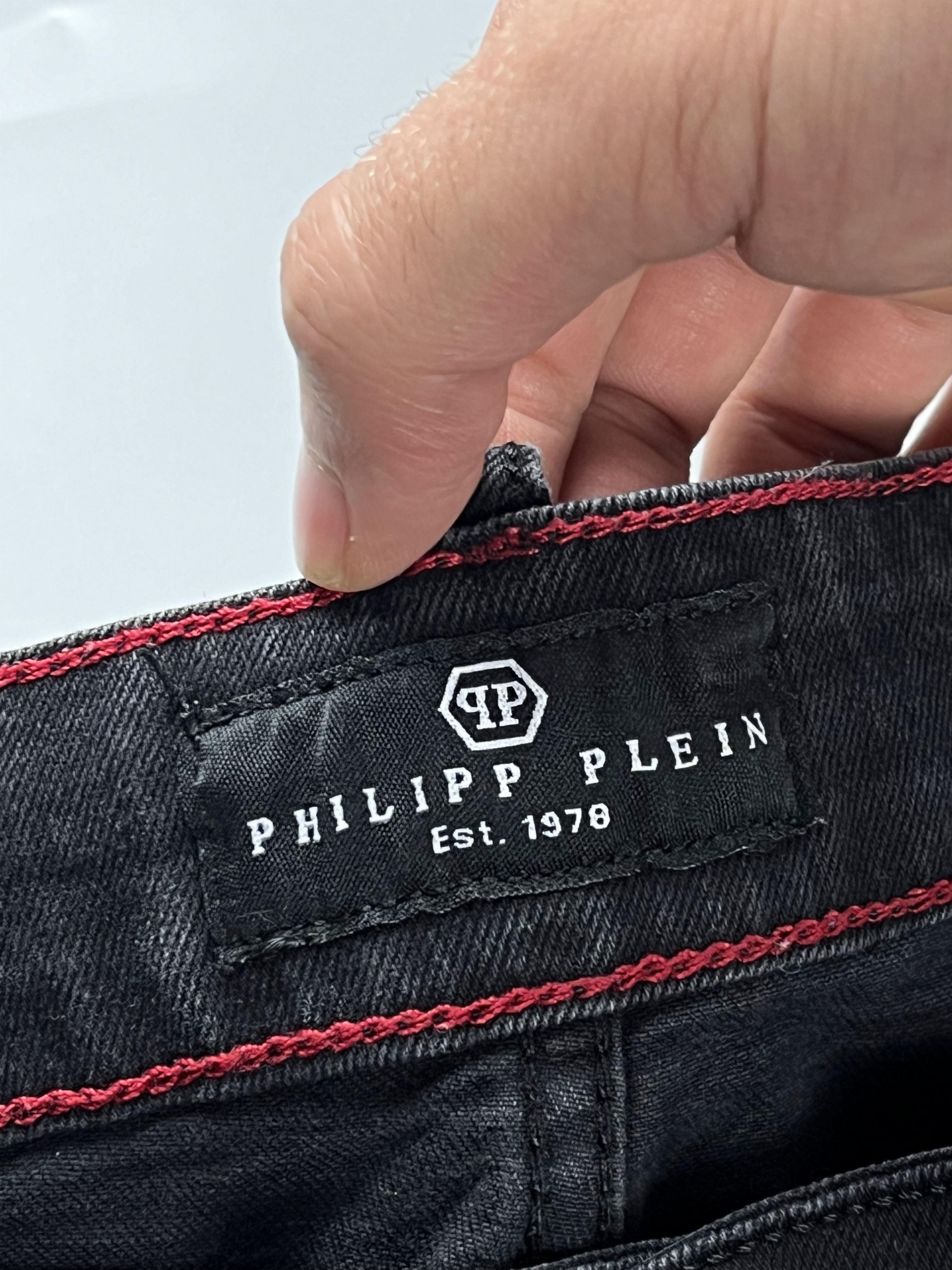 Jean × Philipp Plein × Vintage RARE Crazy SCULL PHILIPP PLEIN Vintage Jean Size US 32 / EU 48 - 7 Thumbnail