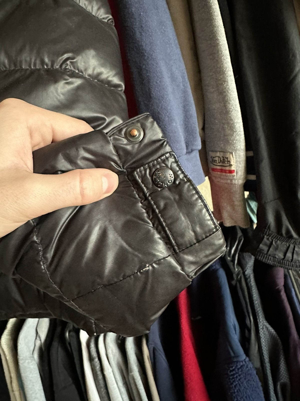 Moncler × Vintage Moncler jacket Black Luxury Size S / US 4 / IT 40 - 18 Thumbnail