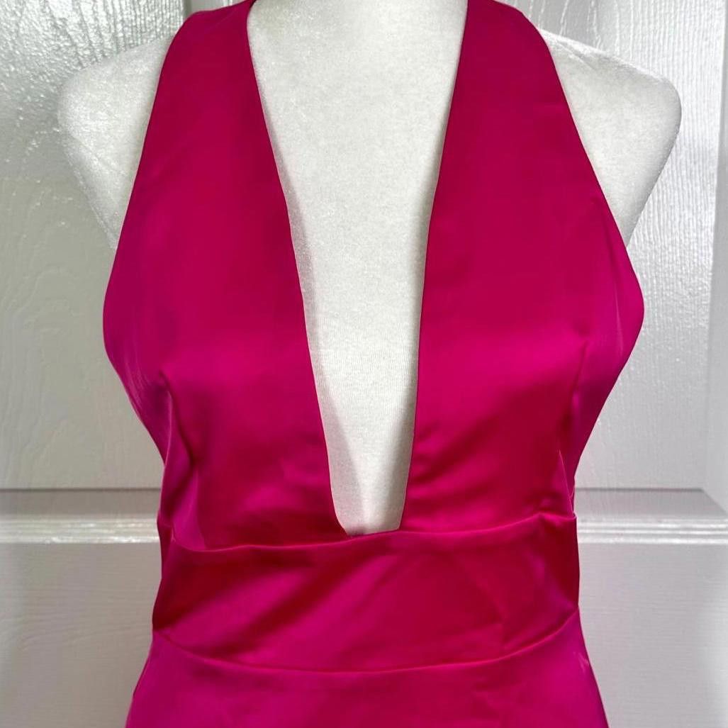 REVOLVE NWOT Revolve About Us Esther Halter Mini Dress Pink Women S Size S / US 4 / IT 40 - 4 Thumbnail