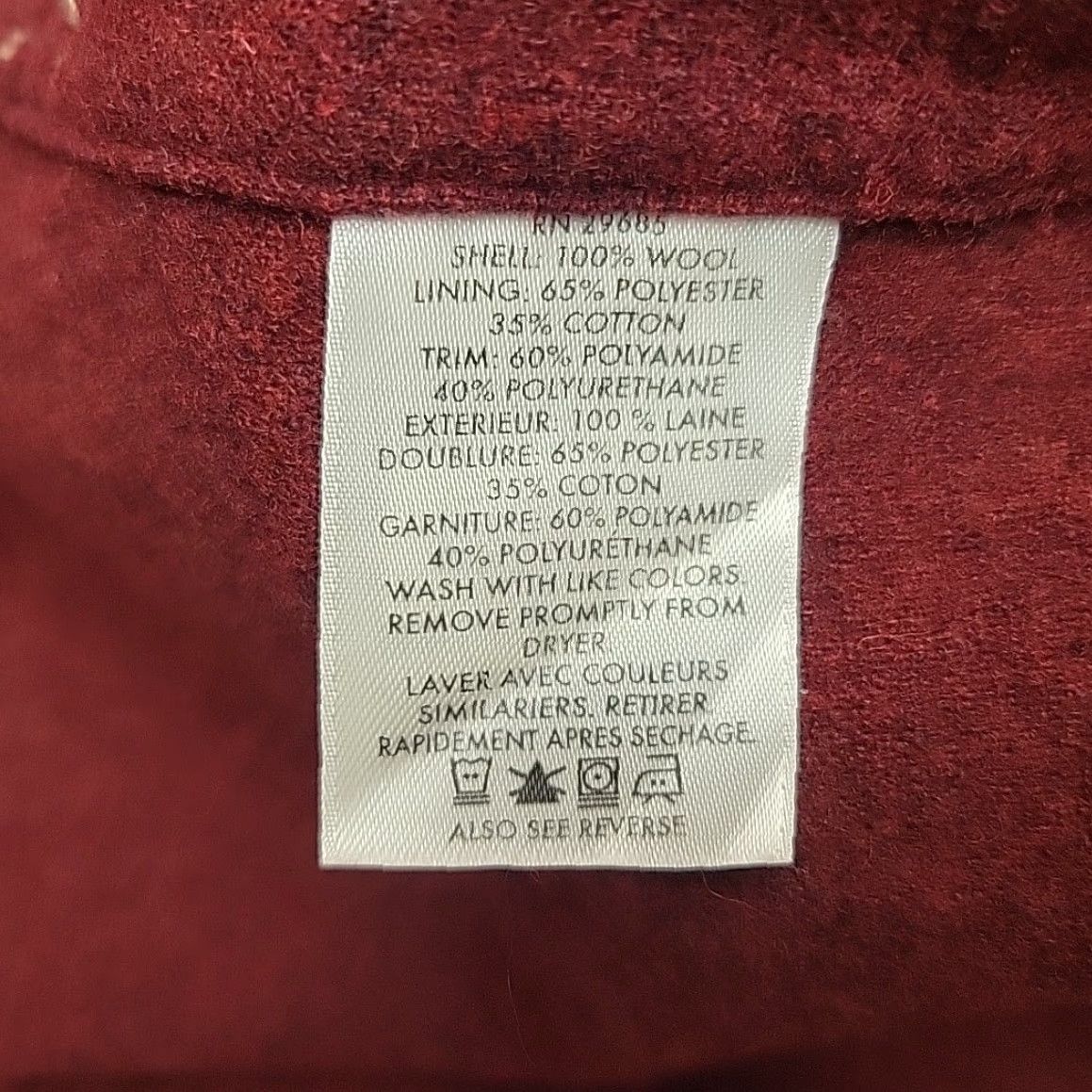 Pendleton Vintage Pendleton Shirt Mens L Red 100% Virgin Wool Made with USA Fabric Wool Button-Up Long Sleeve Solid Elbow Patches Collar Mens Size US L / EU 52-54 / 3 - 4 Thumbnail