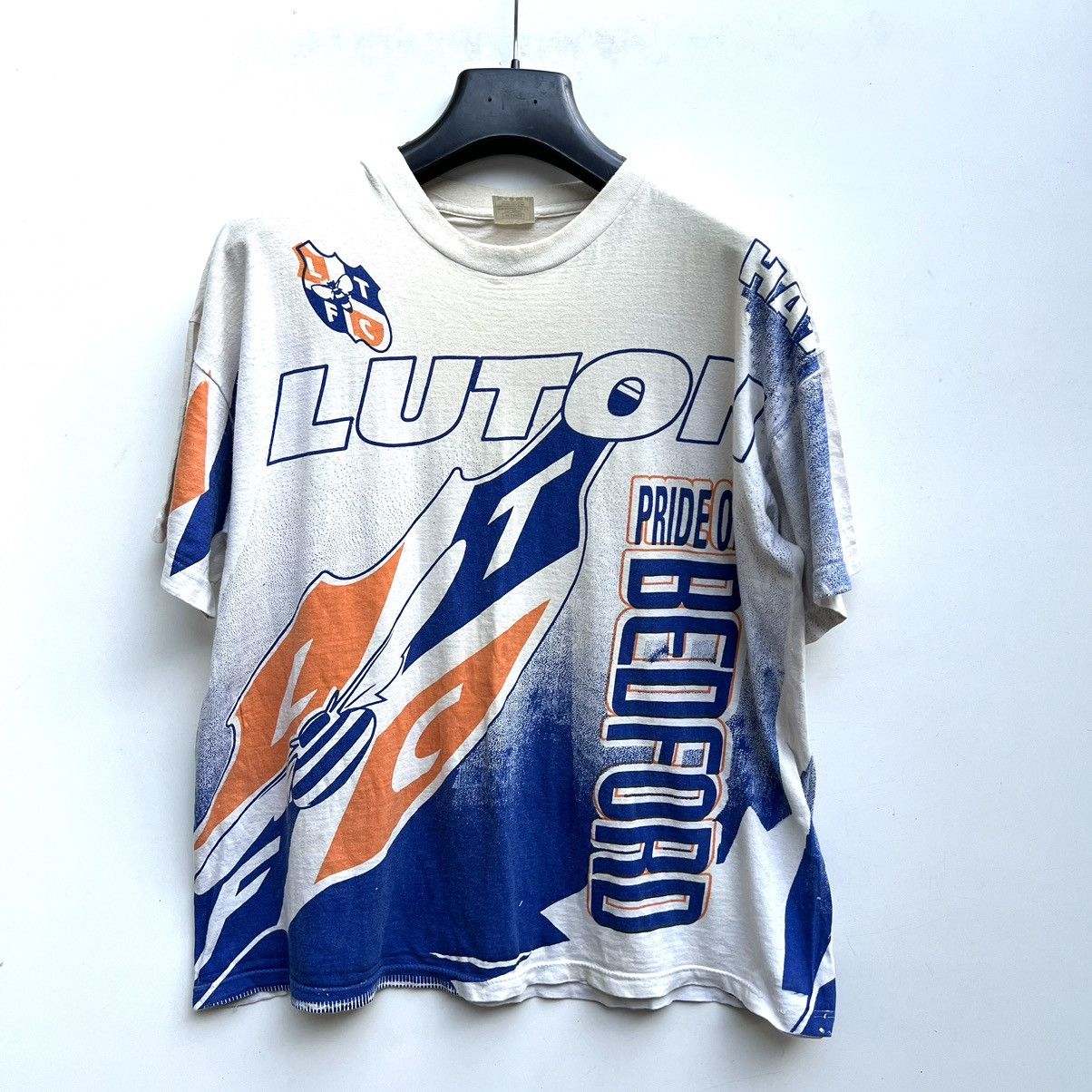 Vintage Vintage 90s Luton Town FC AOP Soccer Football t-shirt Size US XXL / EU 58 / 5 - 1 Thumbnail