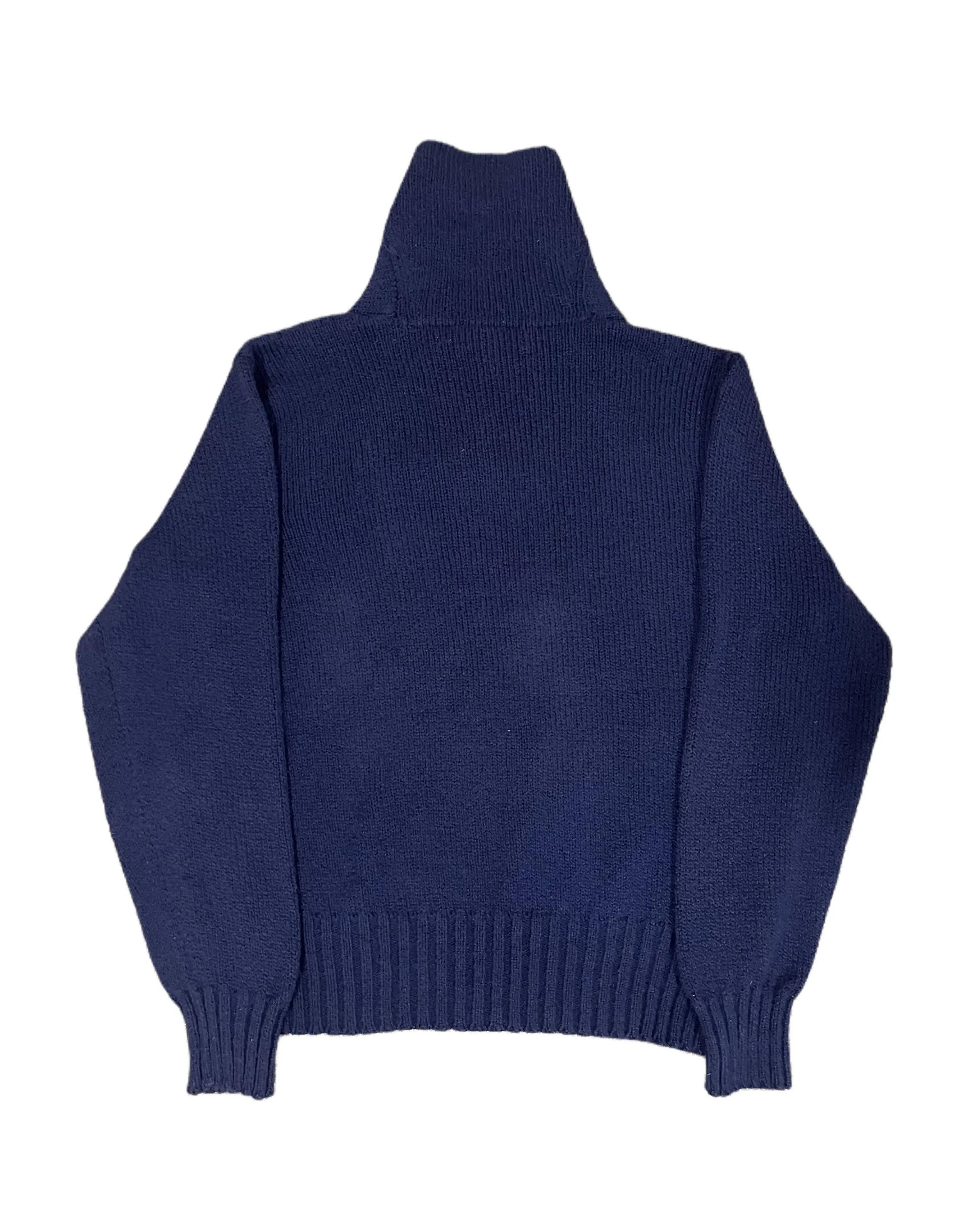 Polo Ralph Lauren × Ralph Lauren × Vintage 90's Polo RL Sport Royal Blue Knit Sweatshirt Size US M / EU 48-50 / 2 - 2 Thumbnail