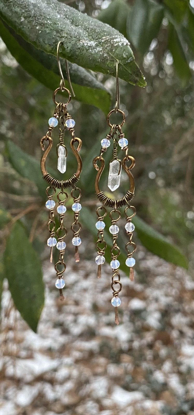 Handmade Quartz Chandelier Earrings Size ONE SIZE - 2 Thumbnail