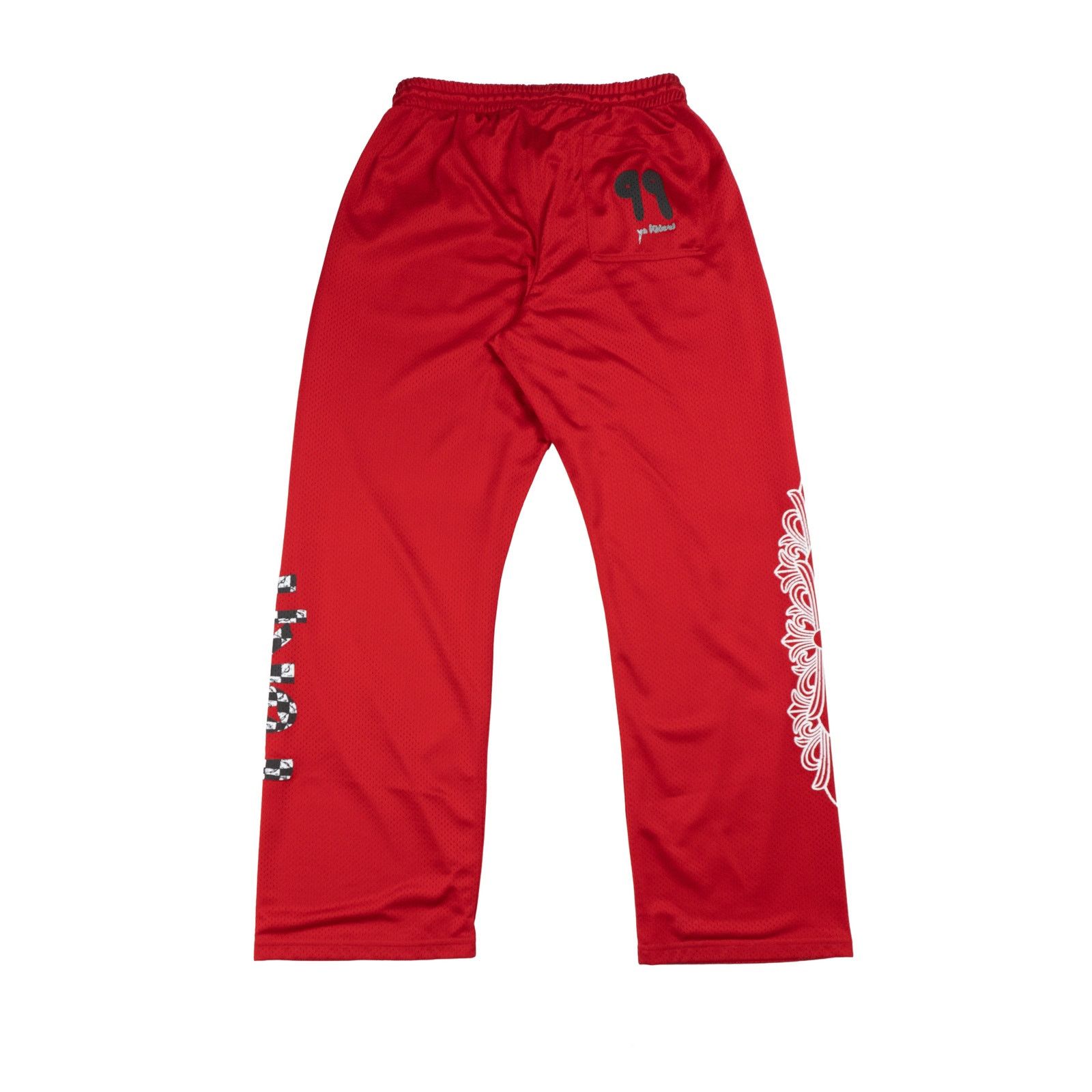 Chrome Hearts Matty Boy Jersey Mesh Pants 'Red' Size US 38 / EU 54 - 2 Thumbnail