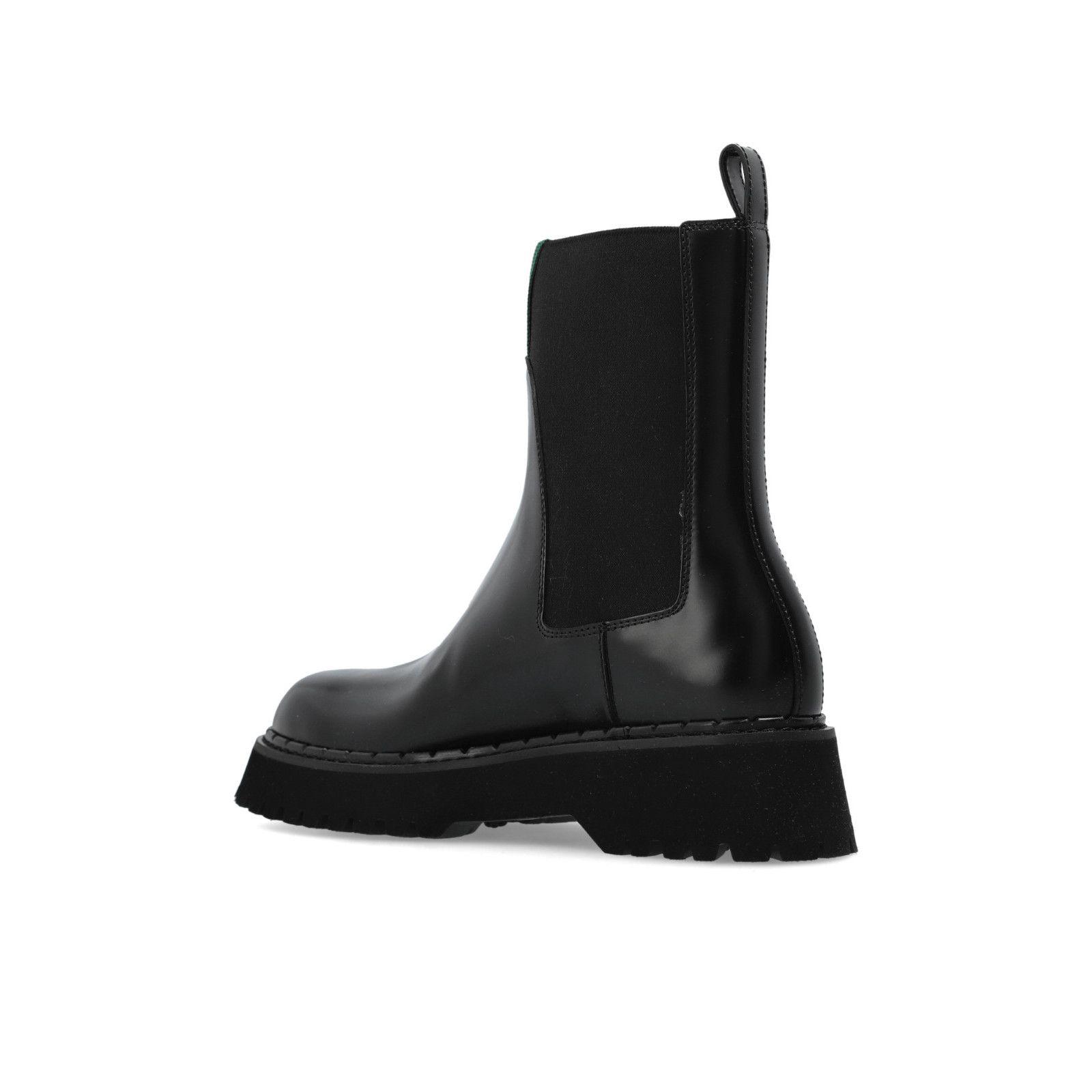 Gucci GUCCI Black Leather With Web Ankle Boots New & Authentic (Wo Size US 7 / IT 37 - 4 Thumbnail