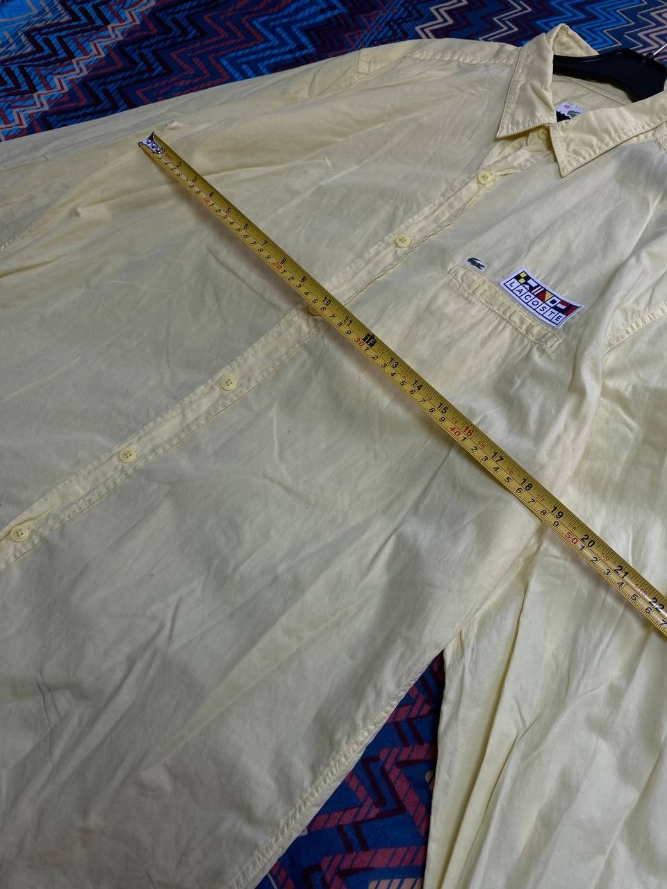 Lacoste Vintage Y2K shirt yellow Lacoste logo streetwear Size US L / EU 52-54 / 3 - 14 Thumbnail