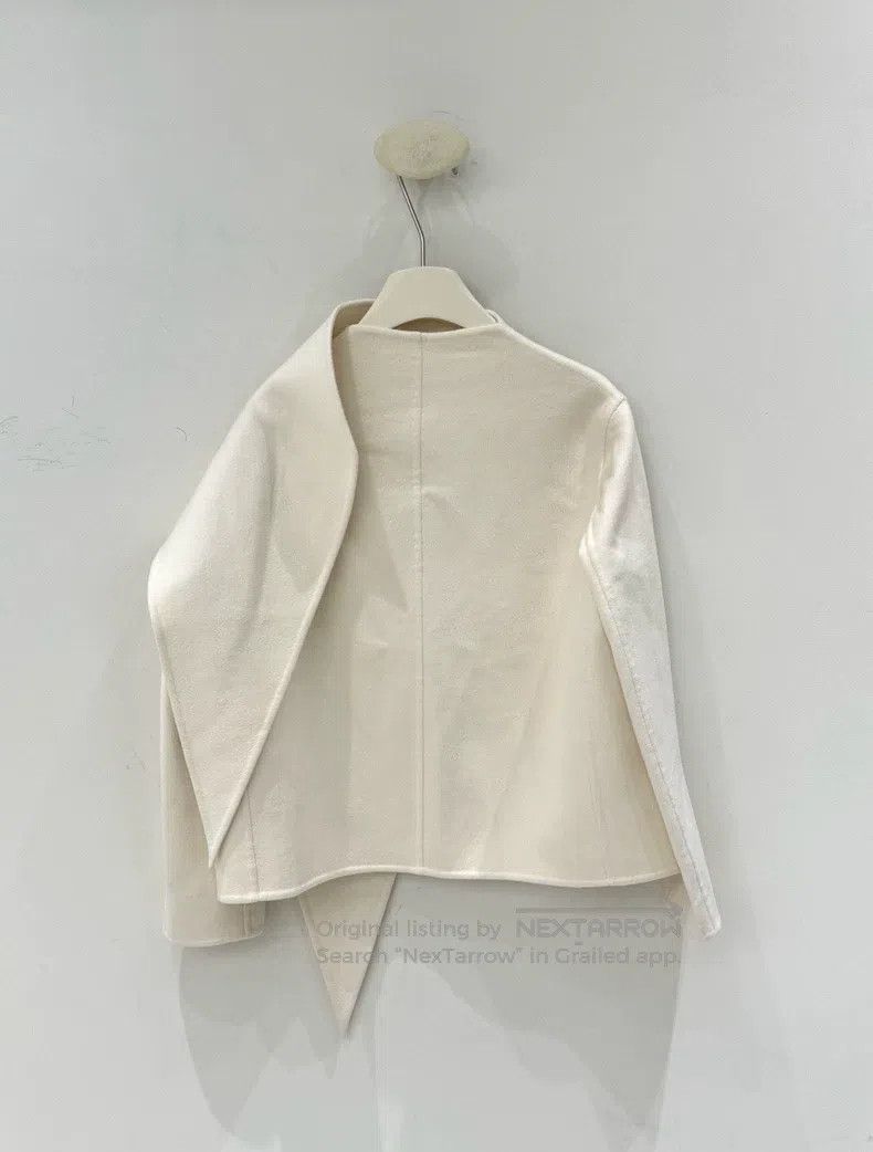 Hermes White Cashmere Coat