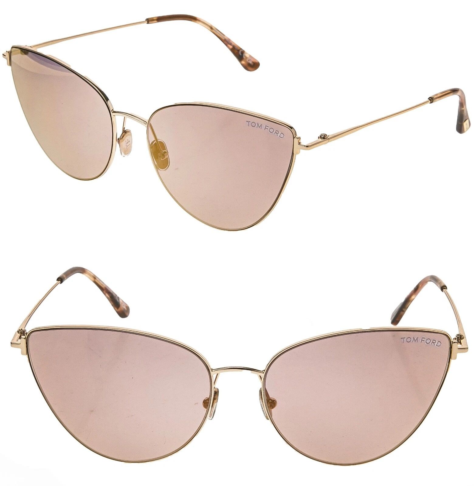 TOM FORD ANAIS 02 TF1005 28Z Gold Mirrored Sunglasses 1005