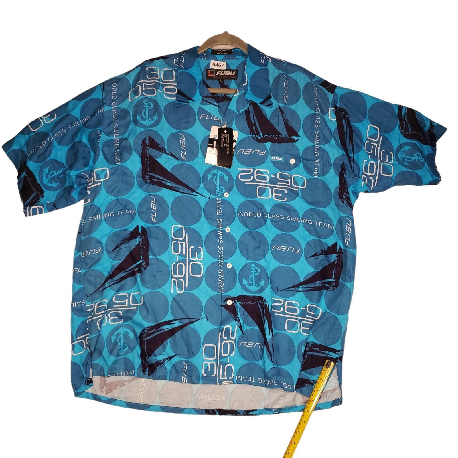 Fubu VTG FUBU World Class Sailing Team Button Up Shirt Size XL Size US XL / EU 56 / 4 - 13 Thumbnail