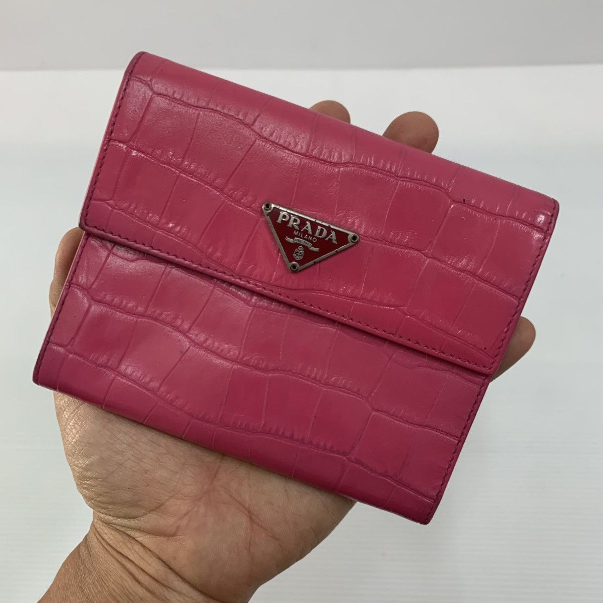 Prada Prada Leather Pink Wallet Size ONE SIZE - 1 Thumbnail