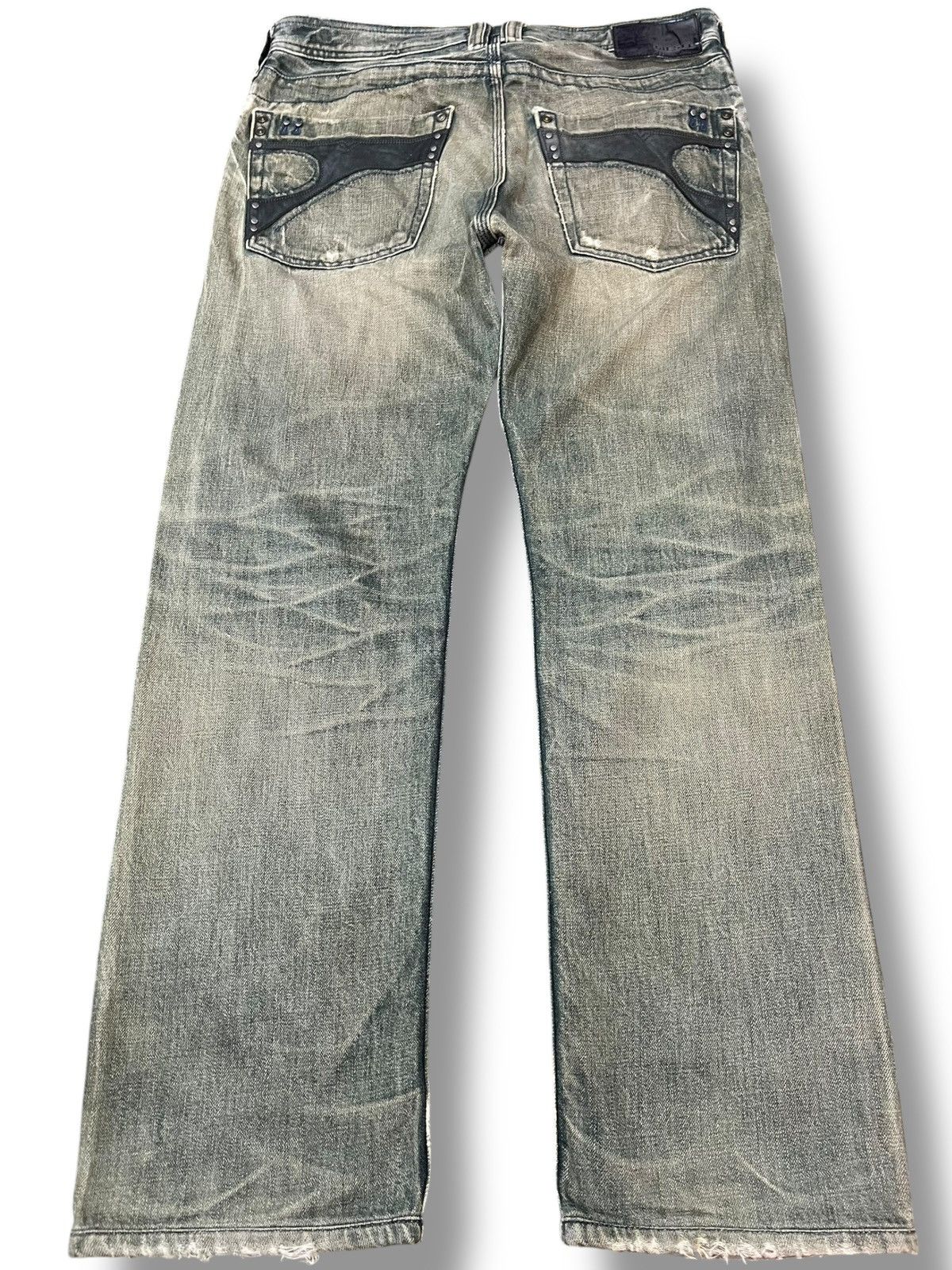 Diesel × Diesel Black Gold × Le Grande Bleu (L.G.B.) Vintage Diesel Timmen Mossy Green Mudwash Denim Size US 31 - 6 Thumbnail