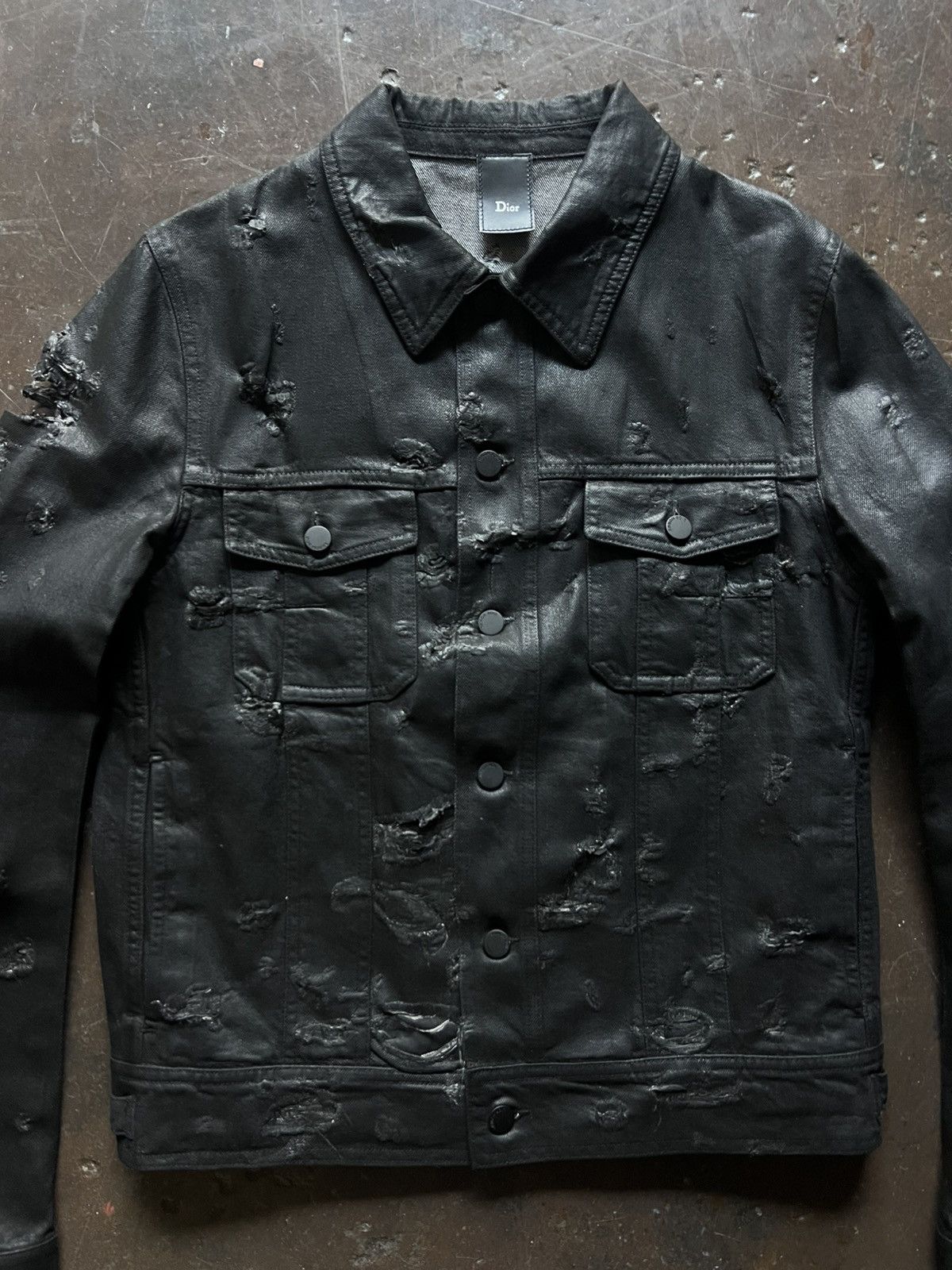 Dior Dior Homme Strip SS04 Waxed Jacket Size US L / EU 52-54 / 3 - 4 Thumbnail