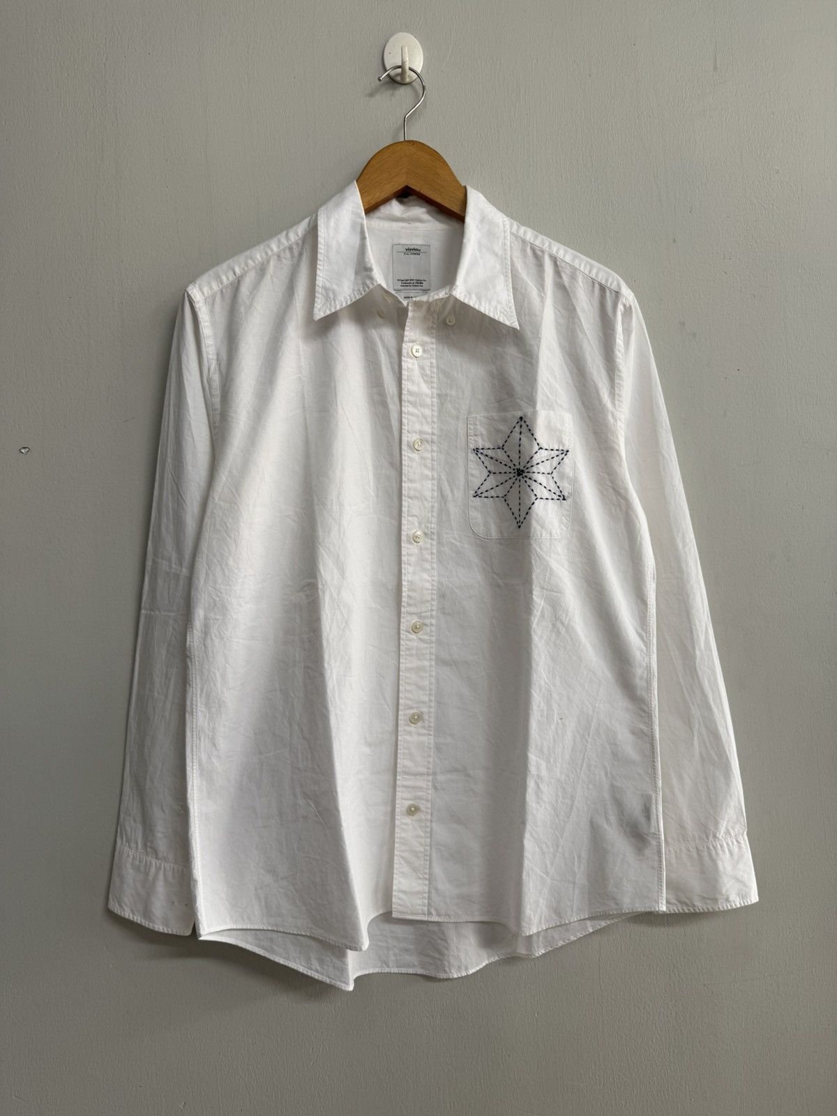 Visvim VISVIM STAR LOGO POCKET WHITE LONGSHIRT Size US L / EU 52-54 / 3 - 1 Thumbnail