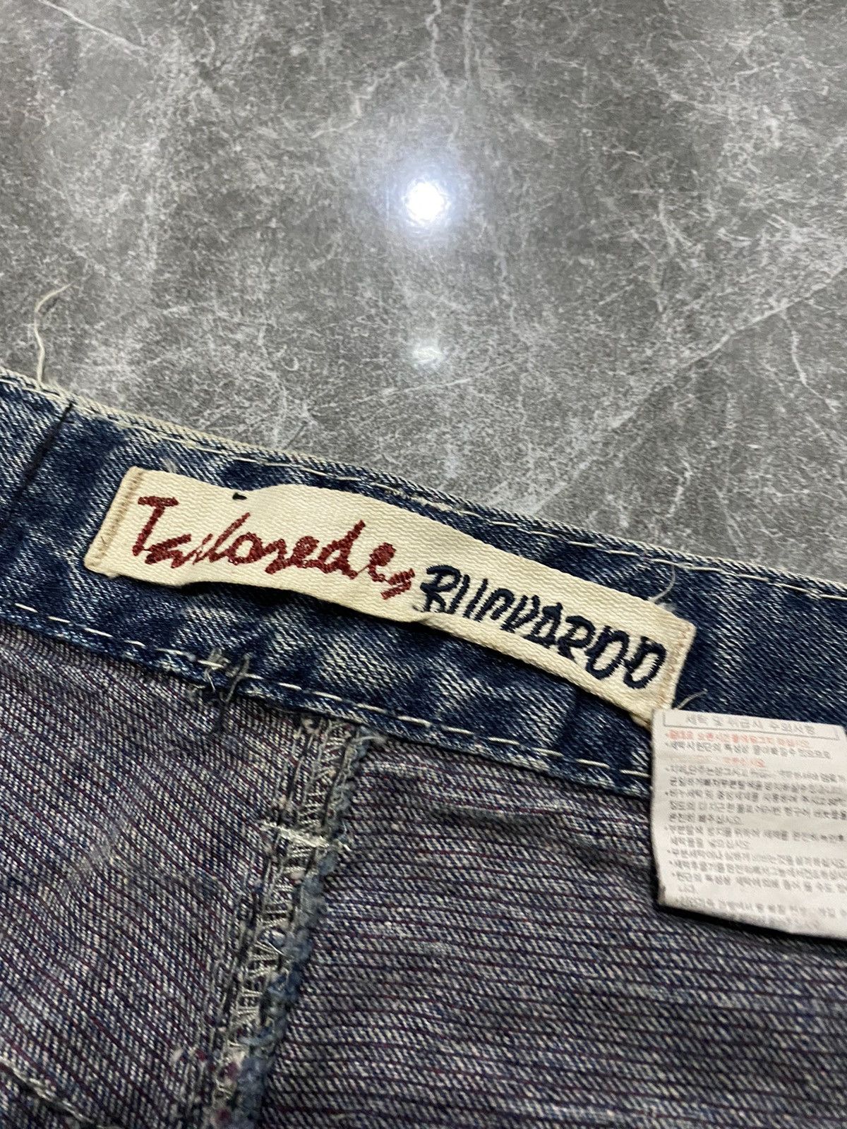 If Six Was Nine × Le Grande Bleu (L.G.B.) Buckaroo Distressed Jeans Size US 31 - 7 Thumbnail
