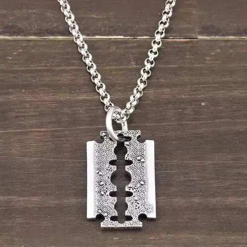 Jewelry Necklace Silver shaver hip hop Size ONE SIZE - 4 Thumbnail