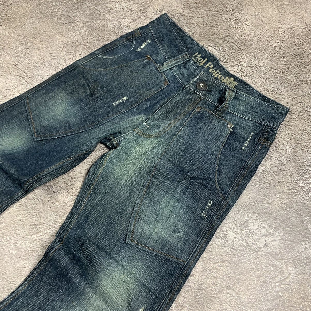 Vintage Y2K Baggy Distressed Flared Jeans Grunge Streetwear Logo 30 Size US 30 / EU 46 - 4 Thumbnail