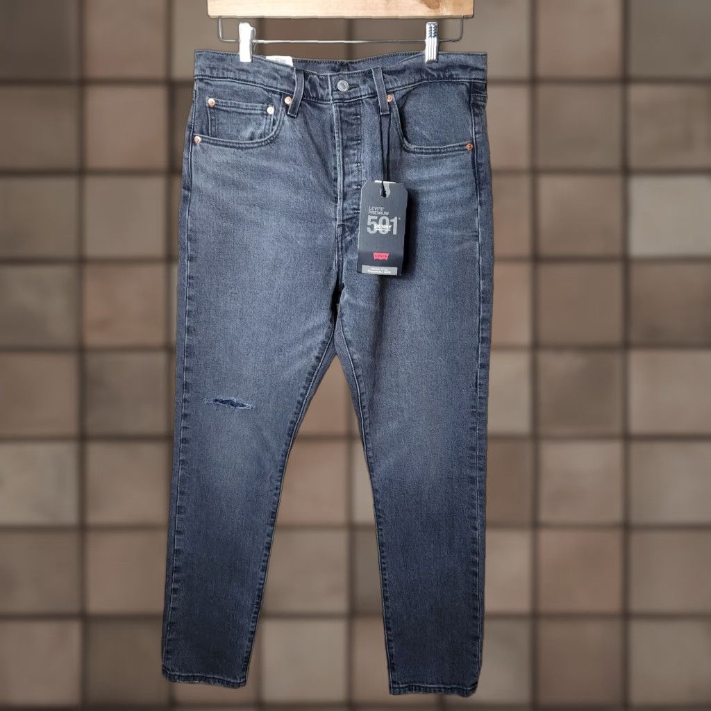 Levi's VINTAGE Levis Womens Premium Black 501 S Button Fly High Rise Skinny Jeans-Size 32 Womens MENS? Size 24" / US 00 / IT 34 - 1 Thumbnail