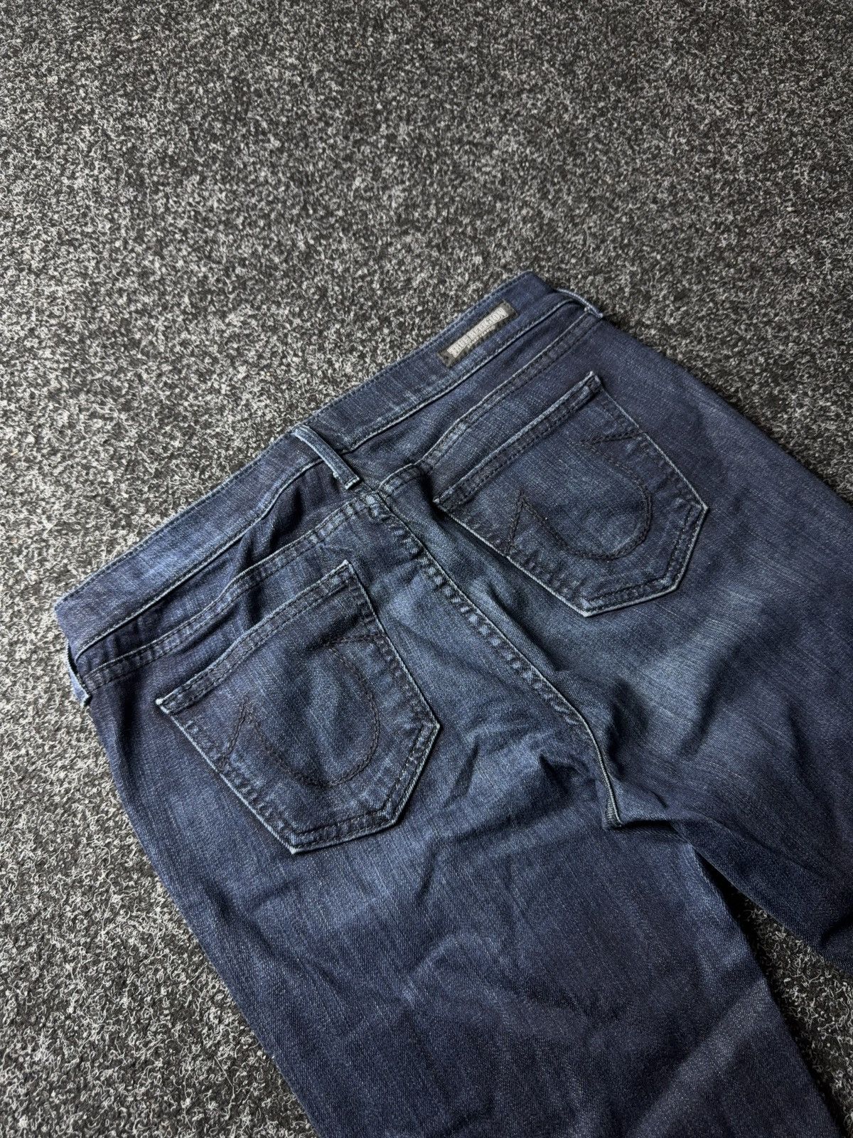 True Religion Y2K 00s True Religion Women’s Dark Wash Stretch Denim Jeans Size 31" - 16 Thumbnail