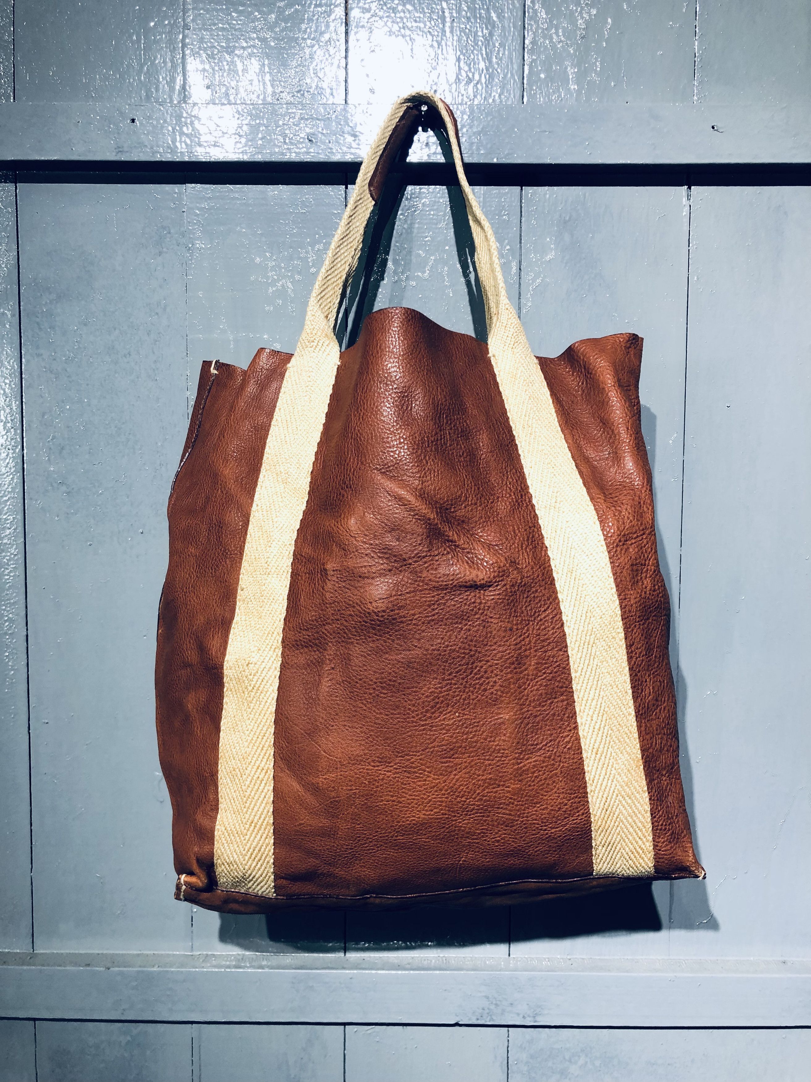 Japanese Brand × Leather JAPANESE GENTEN STREETWEAR FASHION STyLE LEATHER TOTE BAG Size ONE SIZE - 12 Thumbnail