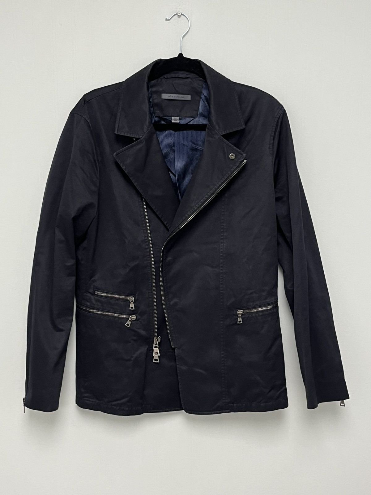 John Varvatos Asymmetric Rider Jacket Size EU 46 USA 36 small Size US S / EU 44-46 / 1 - 5 Thumbnail