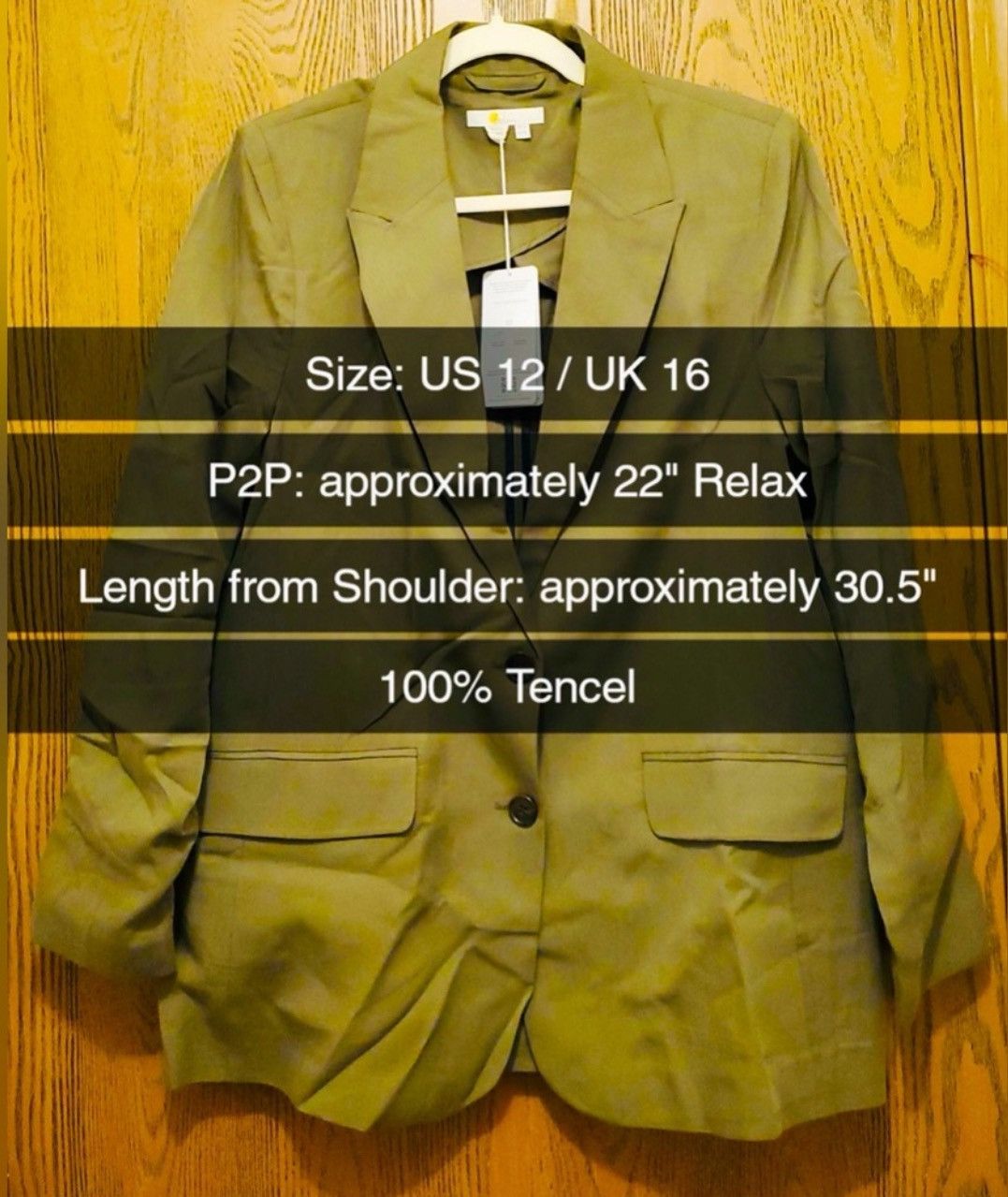 Boden Boden Tencel Relaxed Blazer | NWT | Size: US 12 / UK 16 Size XL / US 12-14 / IT 48-50 - 8 Thumbnail