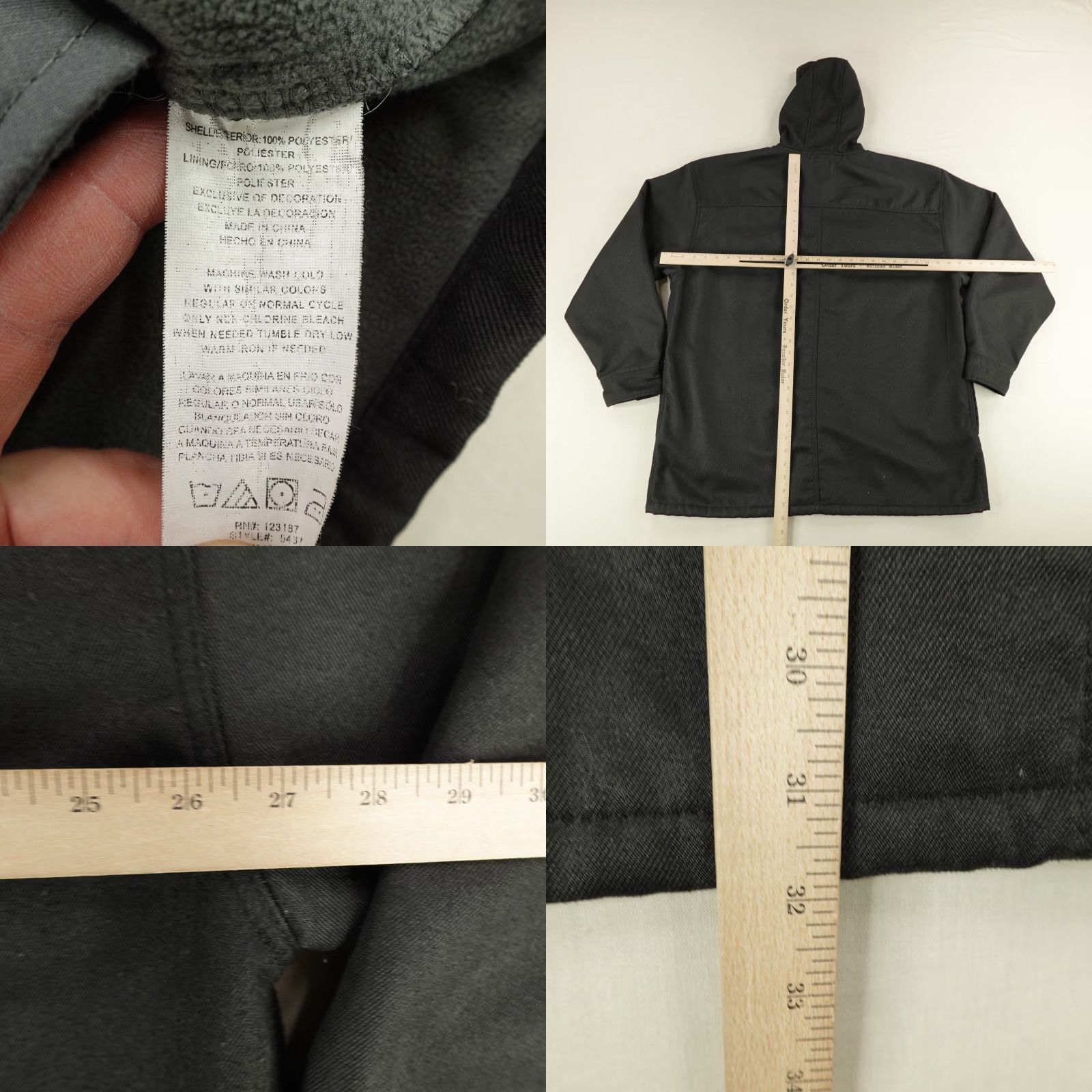 Dickies Dickies Jacket Men 2XL Black Fleece Chore Work Coat Snap Up Hooded Lined Pockets Soft Shell Outdoor Winter Mens Size US XXL / EU 58 / 5 - 8 Thumbnail