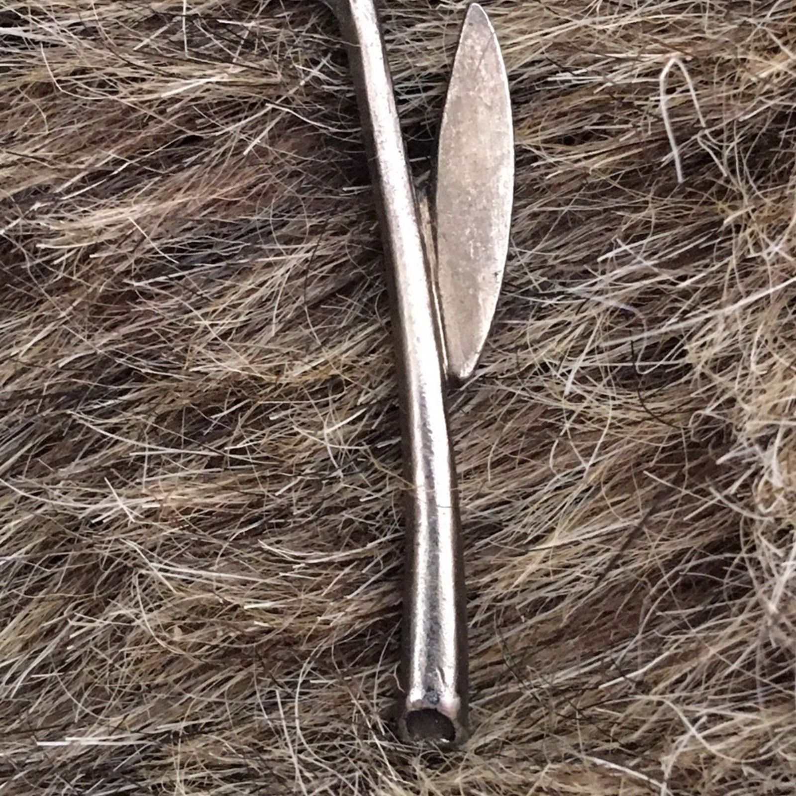 Vintage Vintage antique silver tulip tie tac lapel pin Size ONE SIZE - 3 Thumbnail