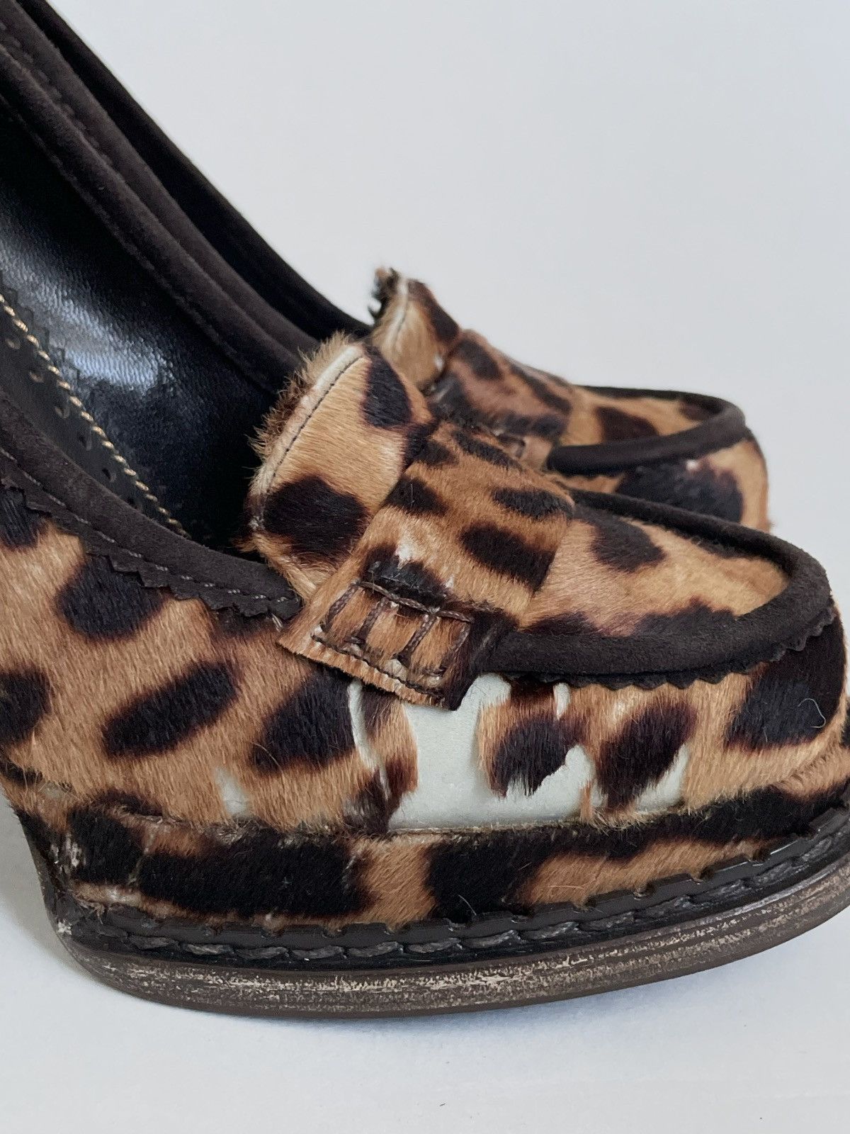 Other Vintage Saint Lauren fur leopard platform shoes Size US 9 / IT 39 - 7 Thumbnail