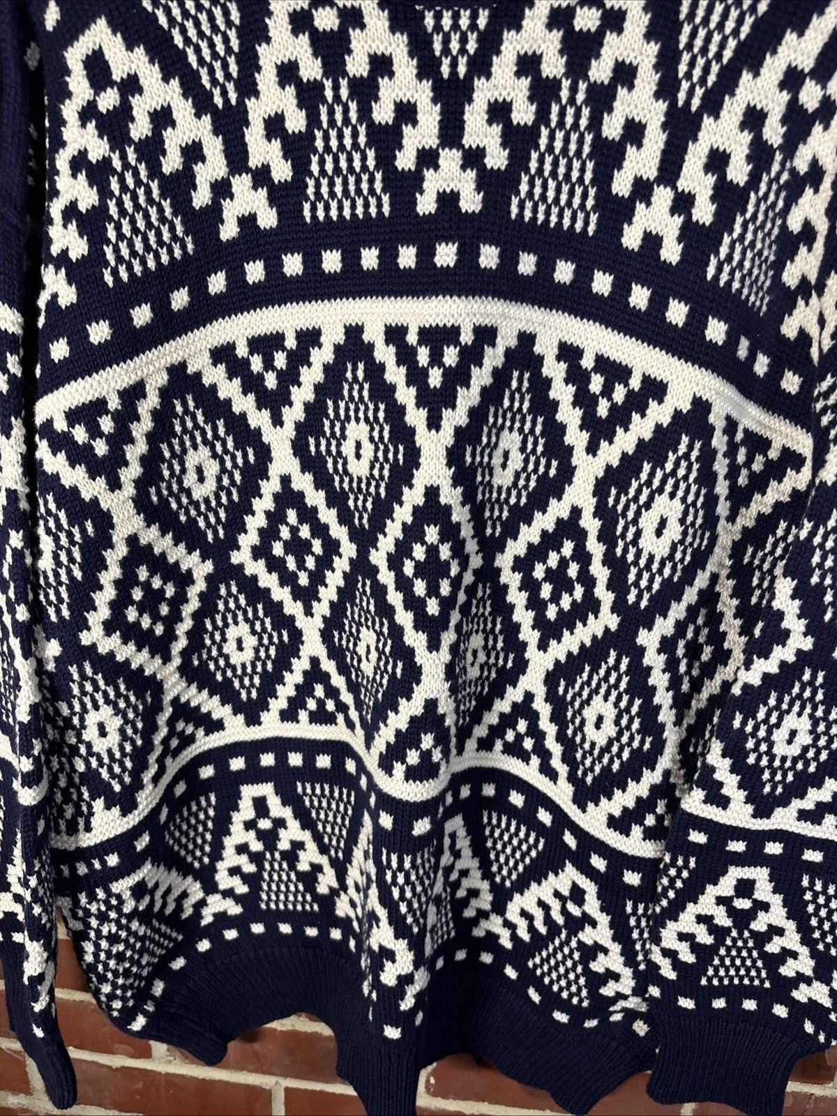 Lands' End Vintage 90s Lands End Nordic Pattern Pull Over Sweater Sz L Size US L / EU 52-54 / 3 - 2 Thumbnail