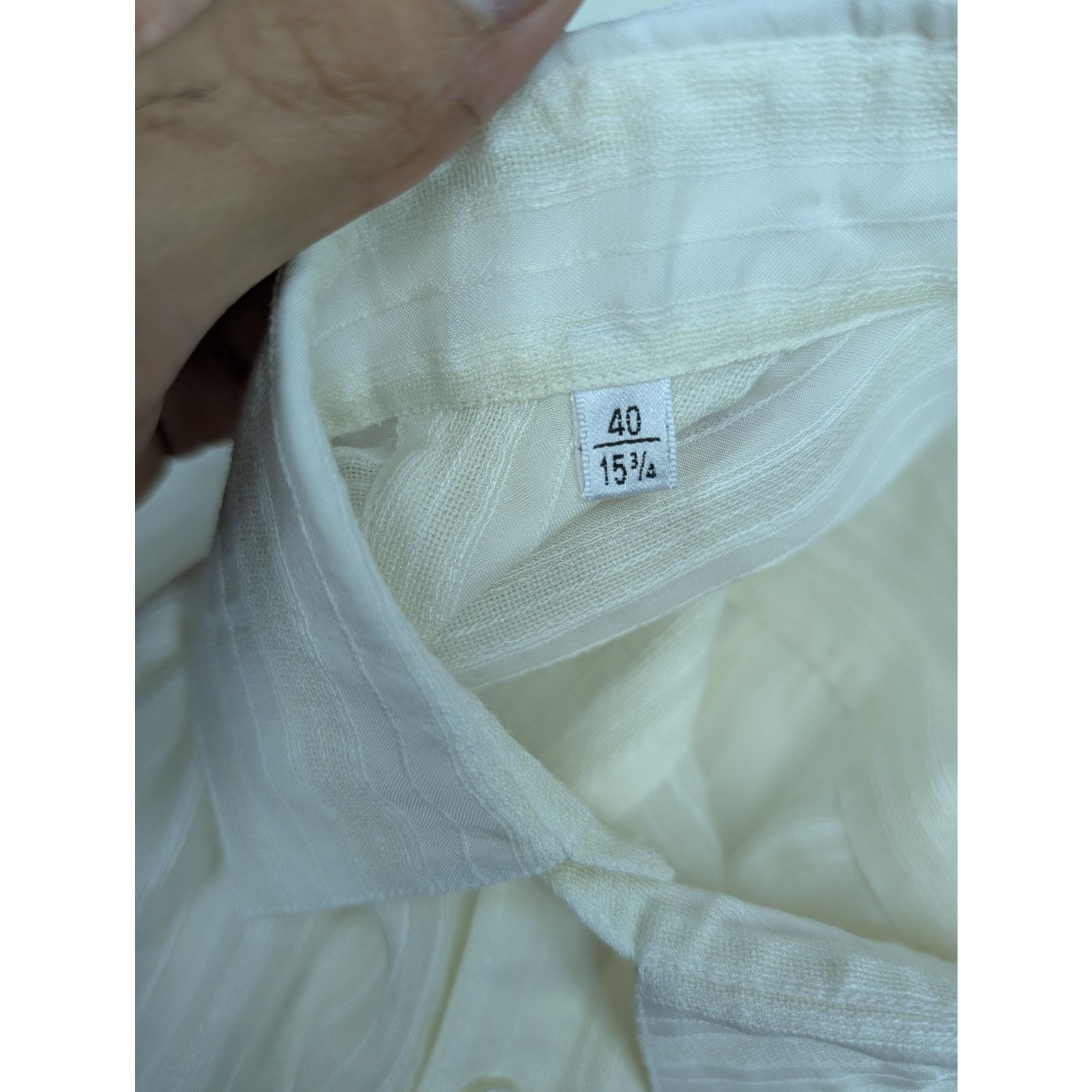 Saint Laurent Paris o1rshd1 Chemise Tunique Patte Polo Cup 9601 Shirt in Ivory Size US XL / EU 56 / 4 - 11 Thumbnail