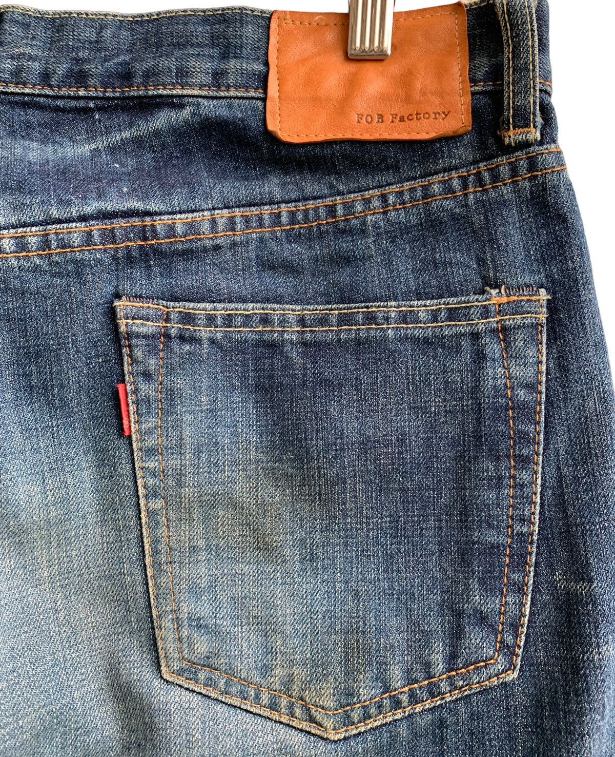 FOB Factory Vintage FOB Factory Torn Patch Jeans Distressed Size US 33 - 5 Thumbnail