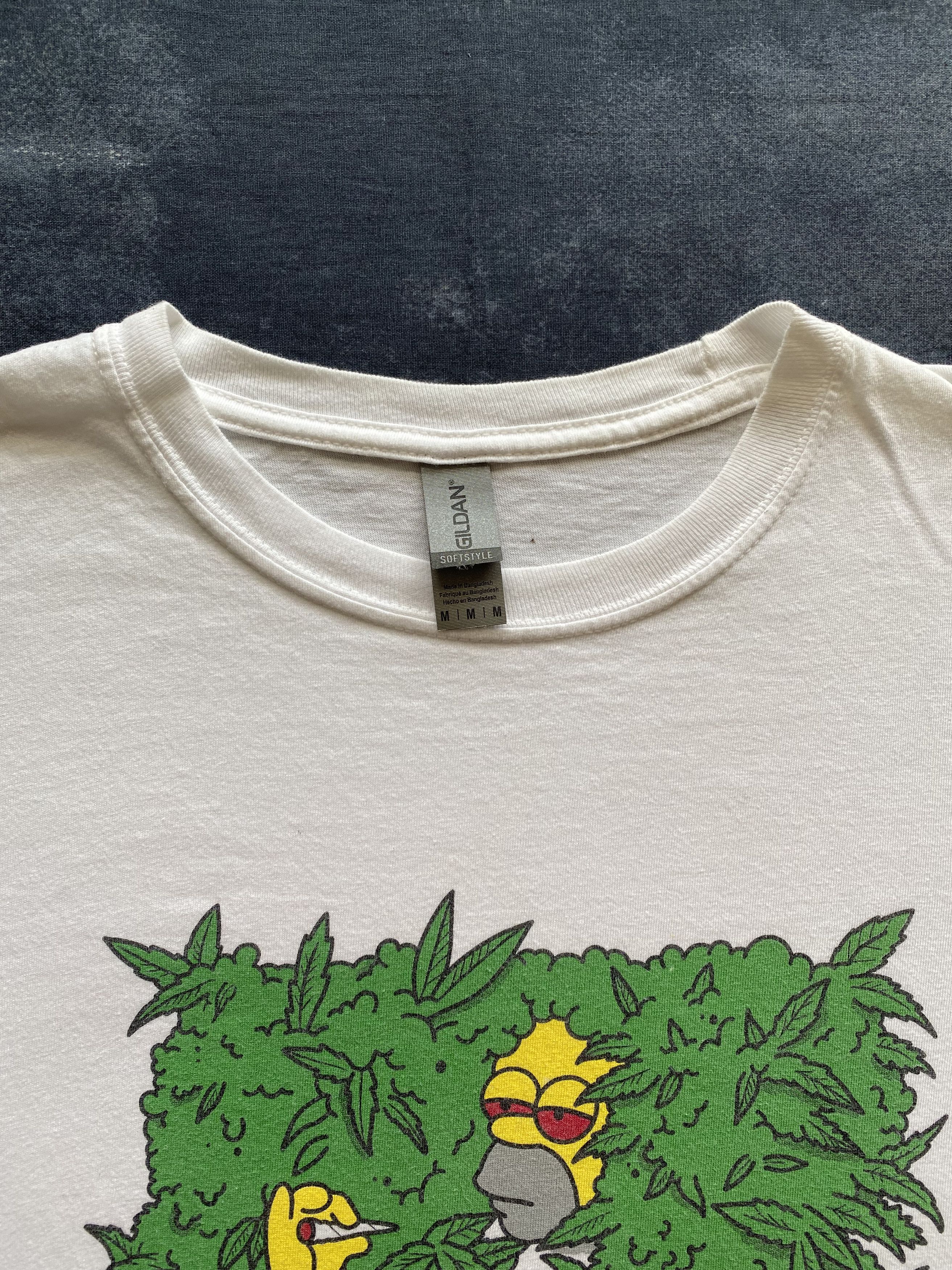 Cartoon Network The Simpsons Vintage Homer Weed White Tee Size US M / EU 48-50 / 2 - 3 Thumbnail